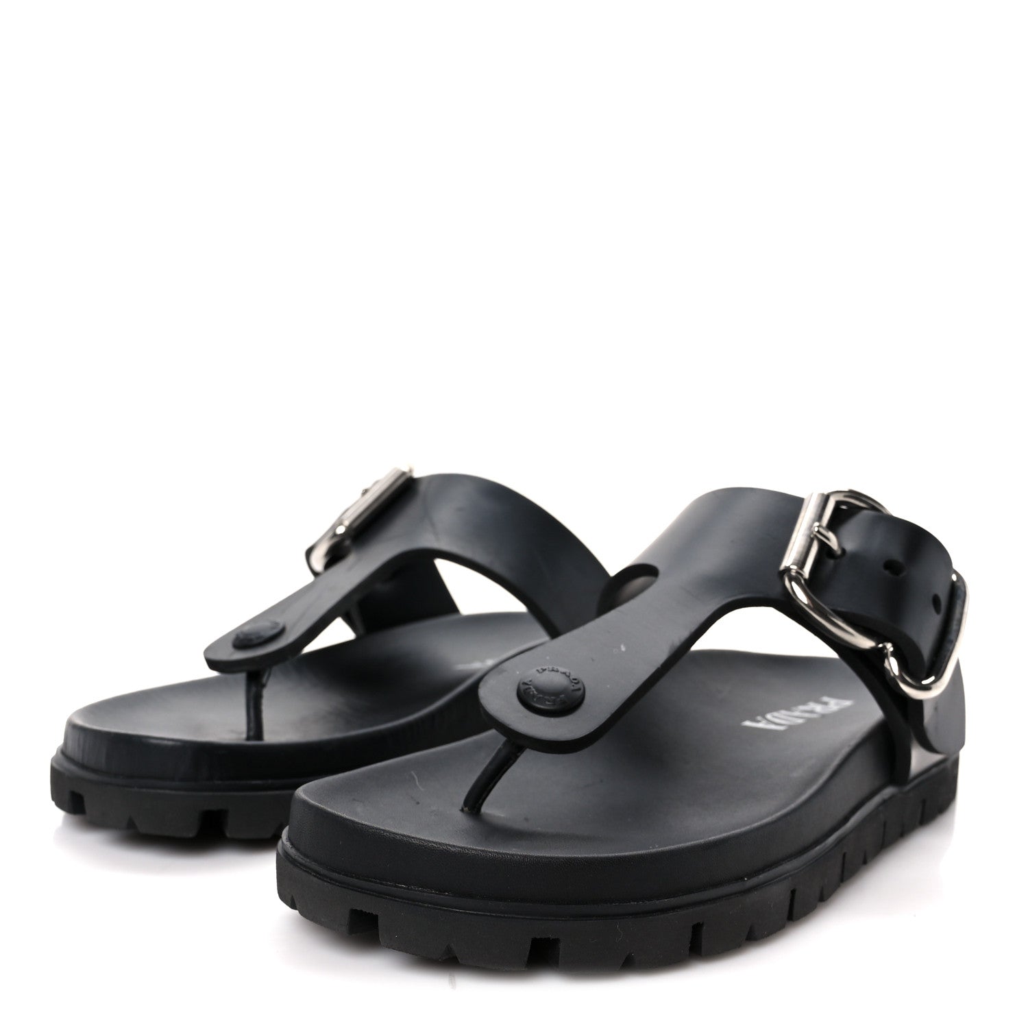EVA Rubber Thong Buckle Fussbett Sandals 36 Black