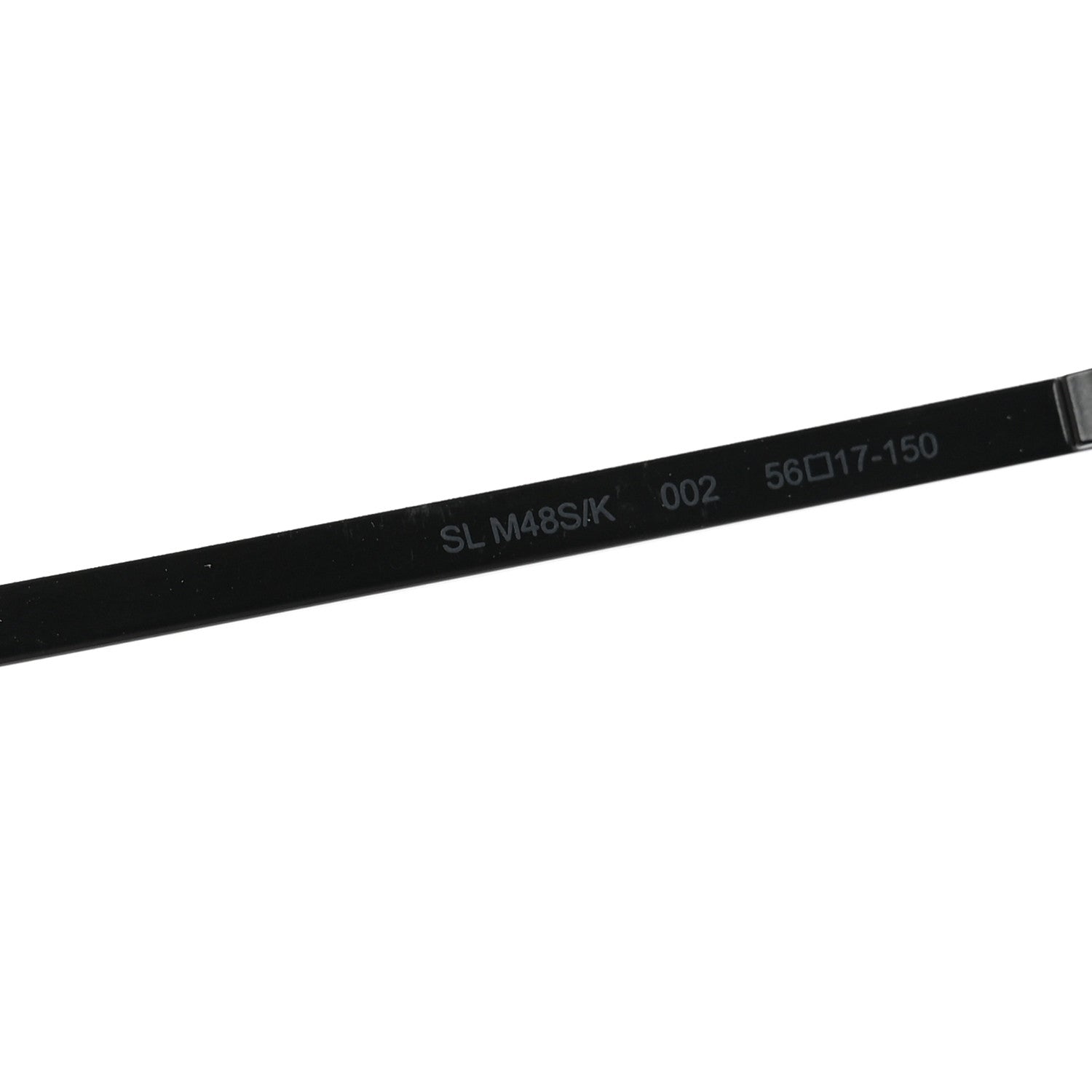 Acetate Rectangular SLM48SK Sunglasses Black