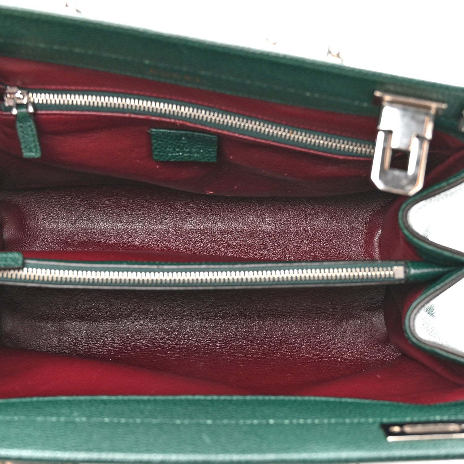Grainy Calfskin Small Zumi Top Handle Bag Vintage Green