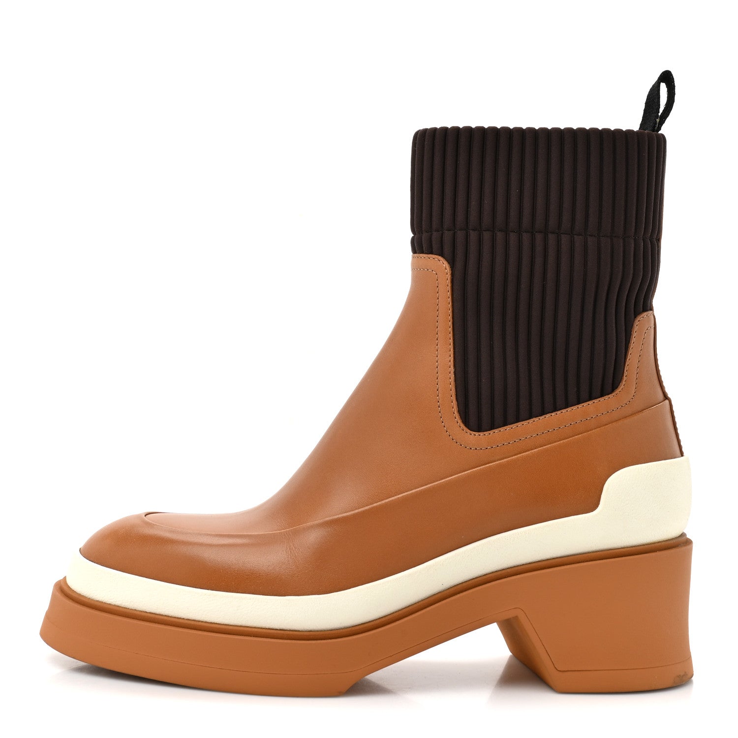 Veau Toile Technique Vadrouille Chelsea Boots 36 36 Terre De Sienne