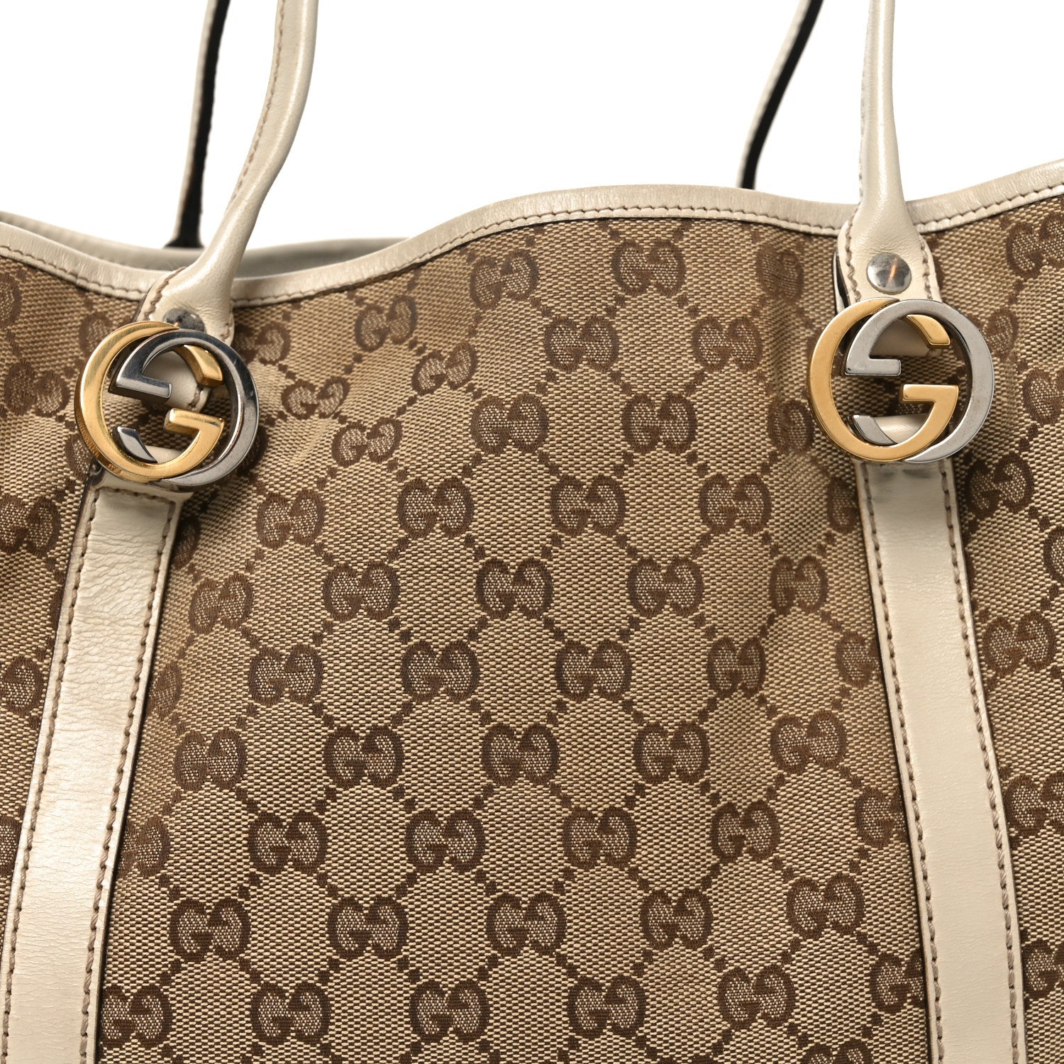 Monogram Medium Twins Tote  Off White