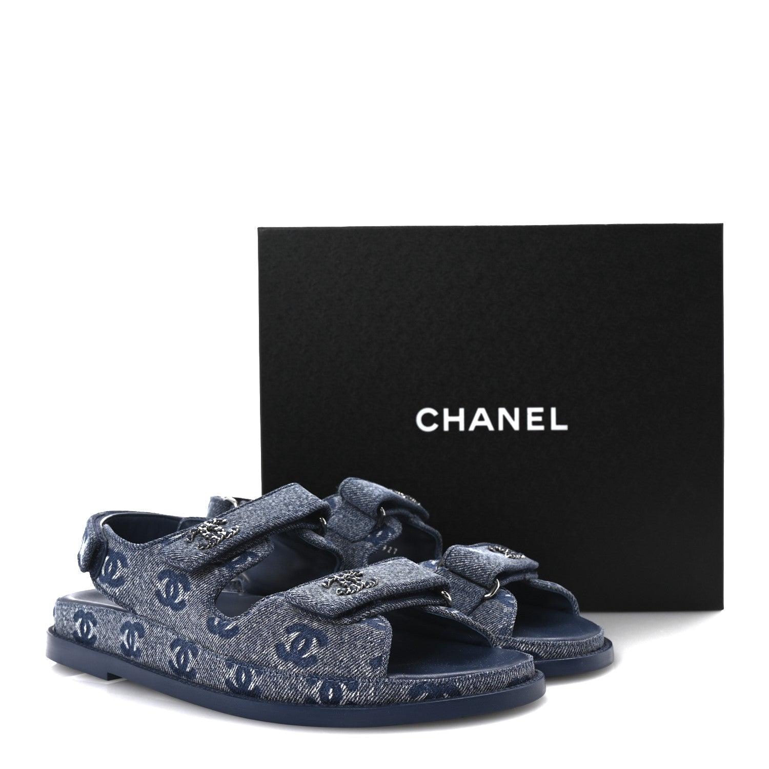 Denim CC Dad Sandals 39.5 Blue
