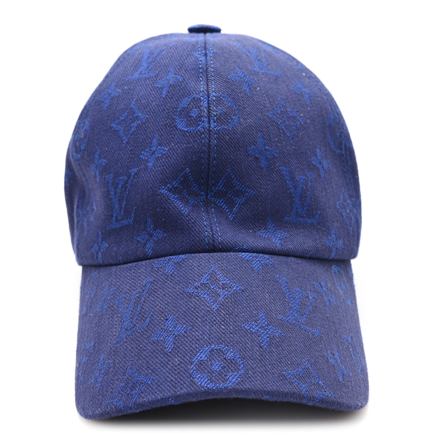 Cotton Monogram Essential Cap M Blue