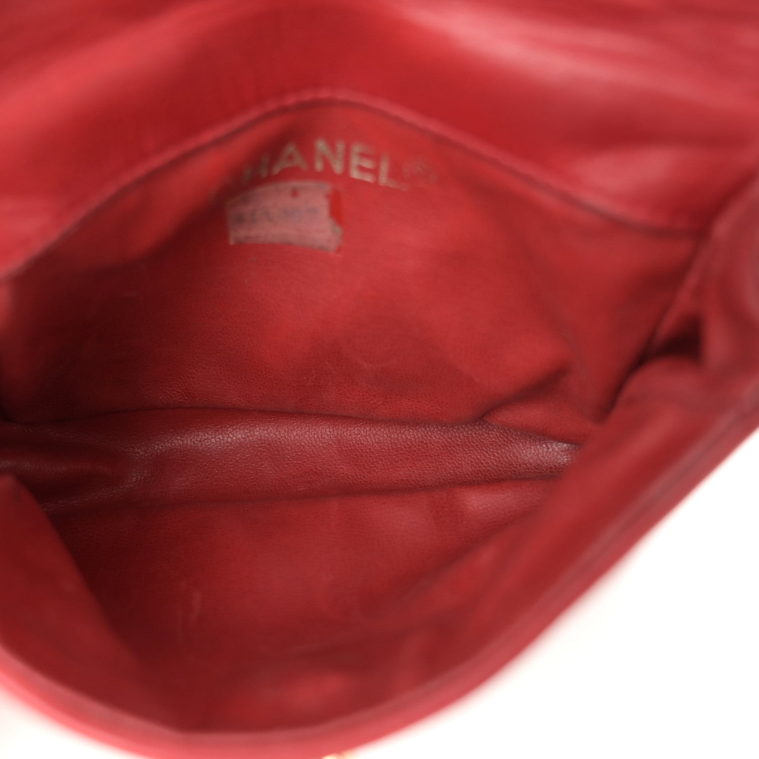 Lambskin Quilted Waist Chain Belt Flap Bag Red