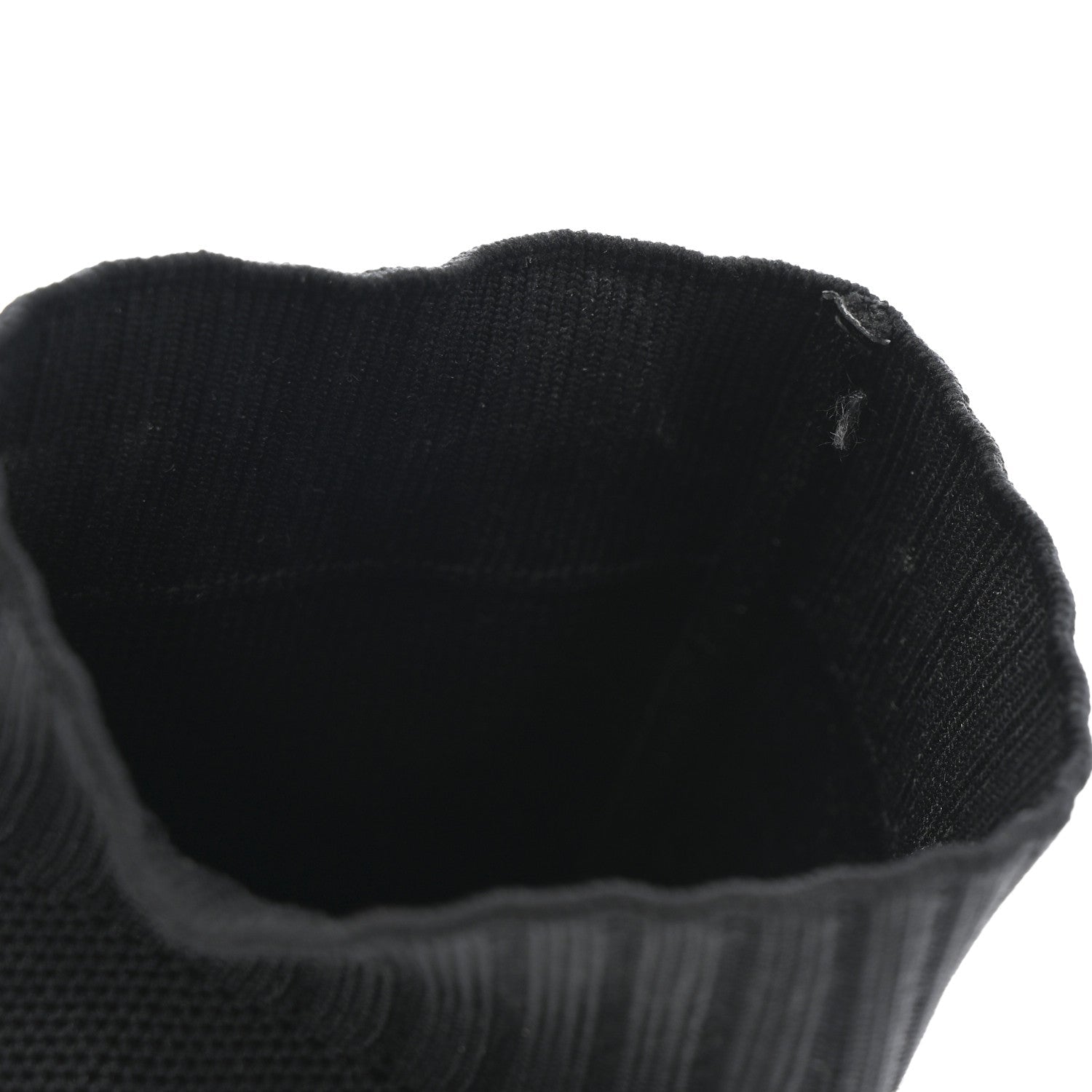 Stretch Fabric Silhouette Ankle Boots 40 Black
