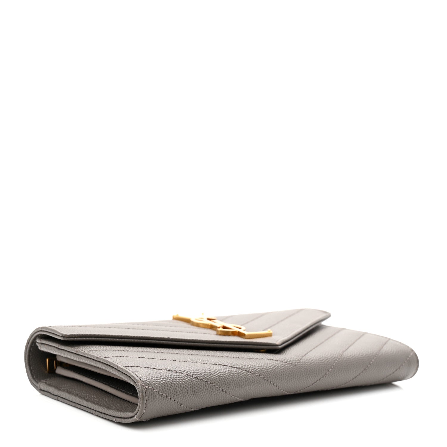 Grain De Poudre Matelasse Chevron Monogram Flap Wallet Storm