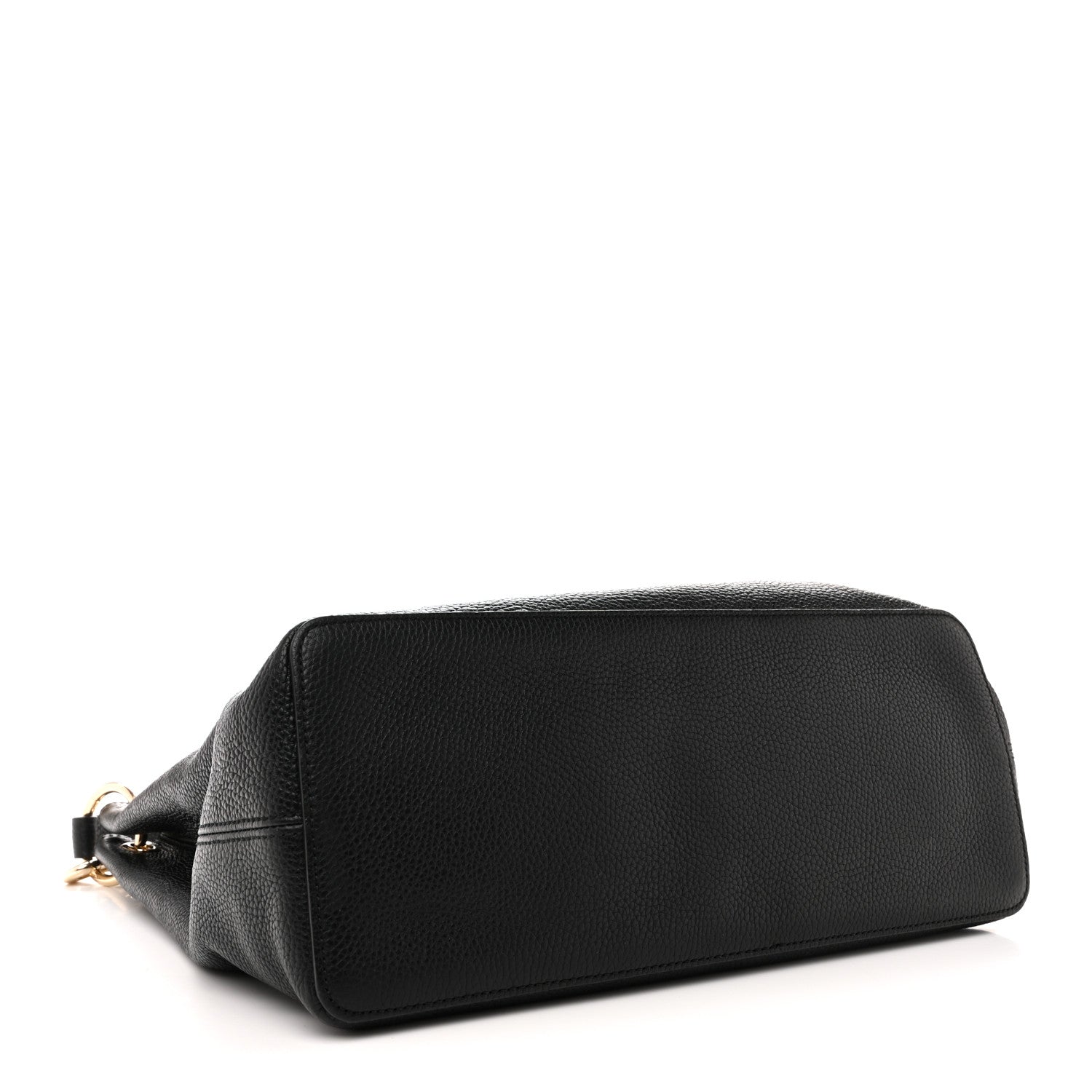 Pebbled Calfskin Large Soho Hobo Black