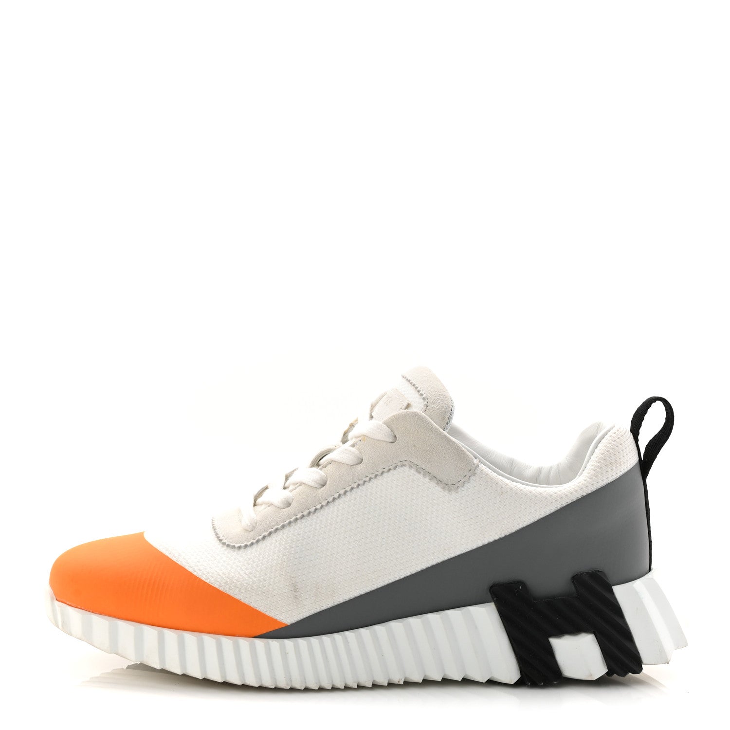 Graphic Mesh Suede Goatskin Womens Bouncing Sneakers 37 Orange Multicolor