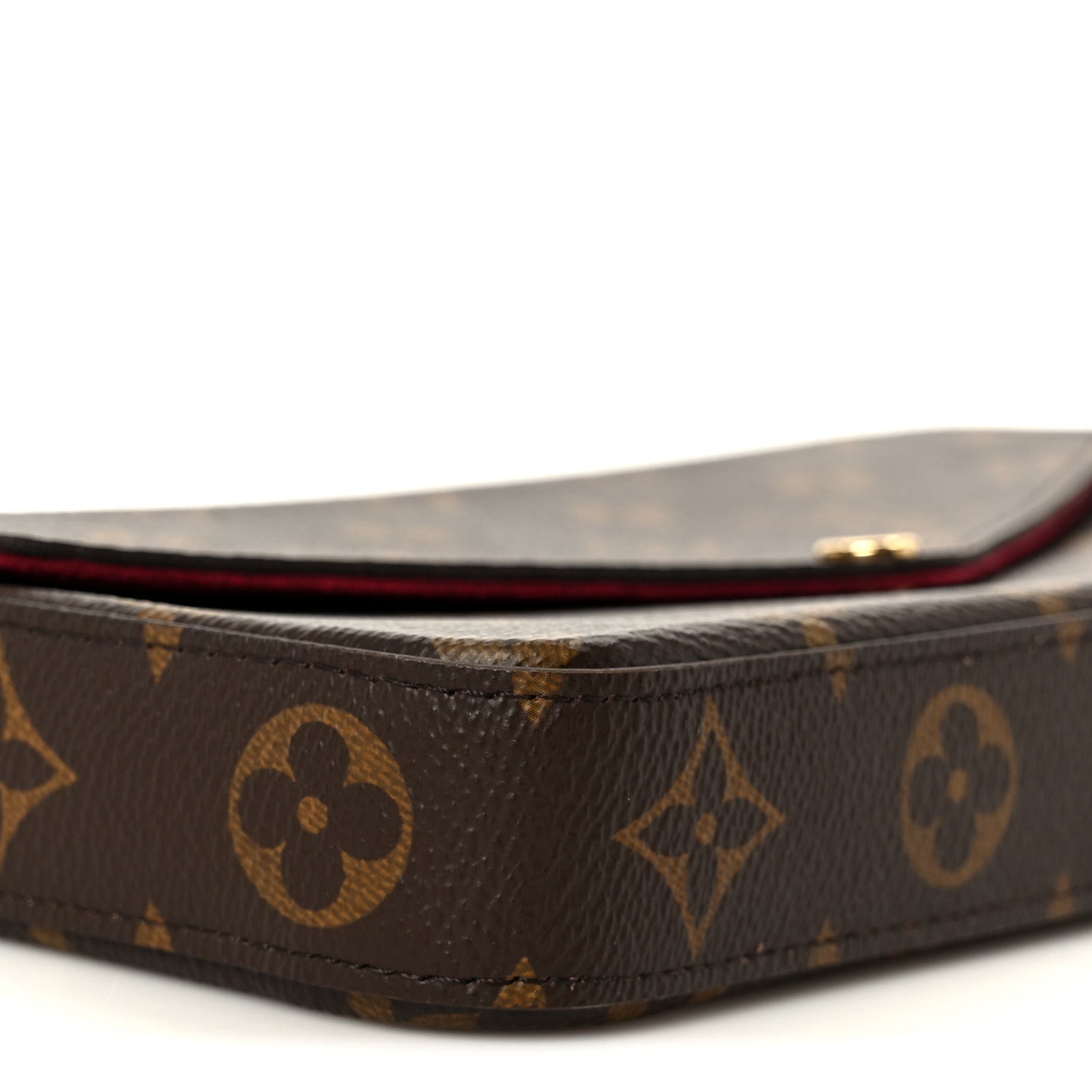 Monogram Pochette Felicie Chain Wallet Fuchsia