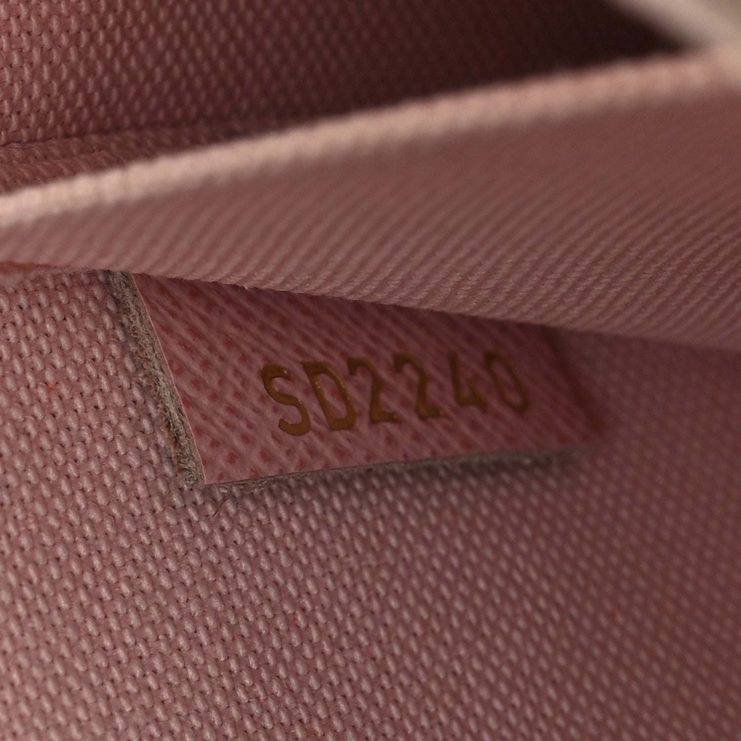 Damier Azur Pochette Felicie Chain Wallet Rose Ballerine