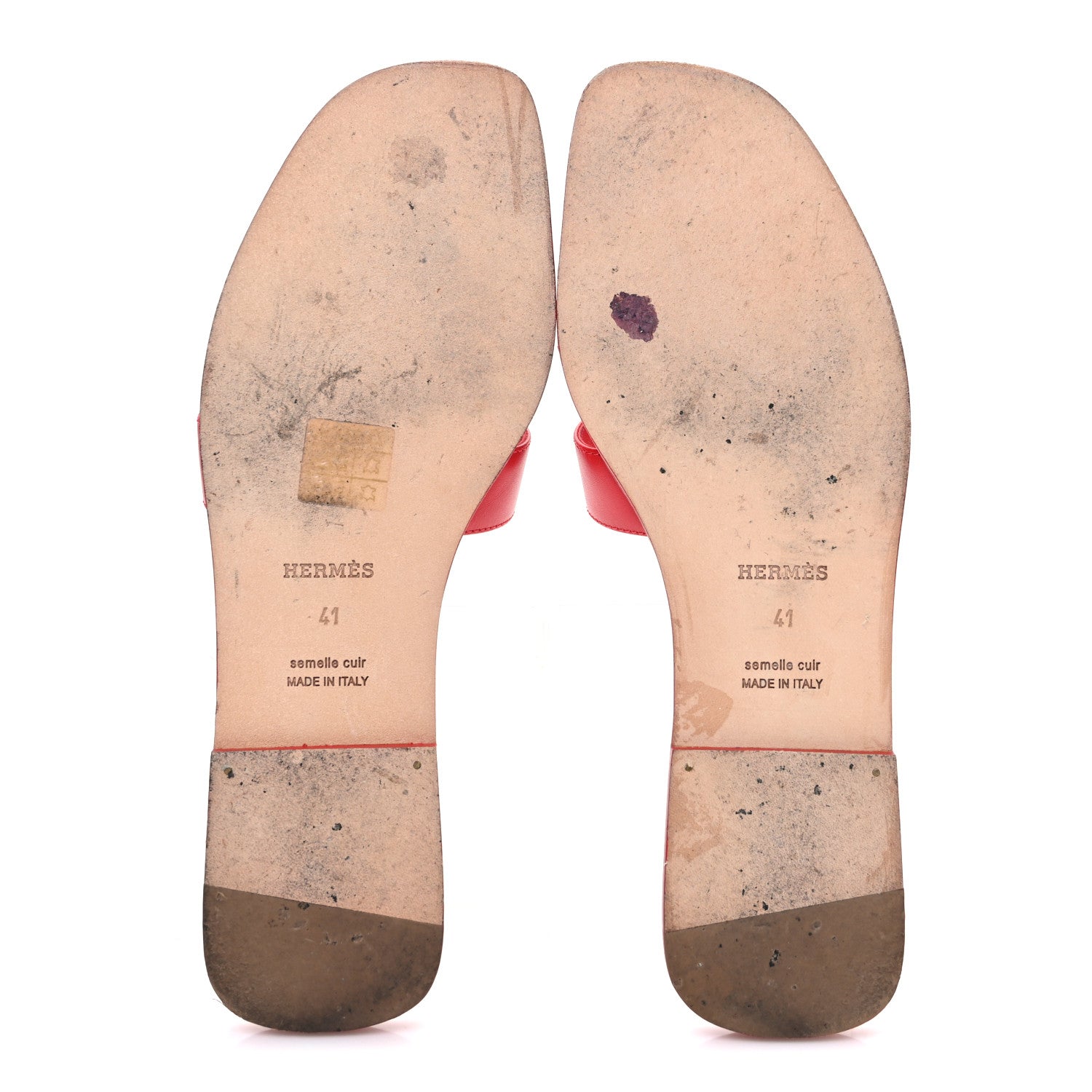 Calfskin Oran Sandals 41 Rouge Bali
