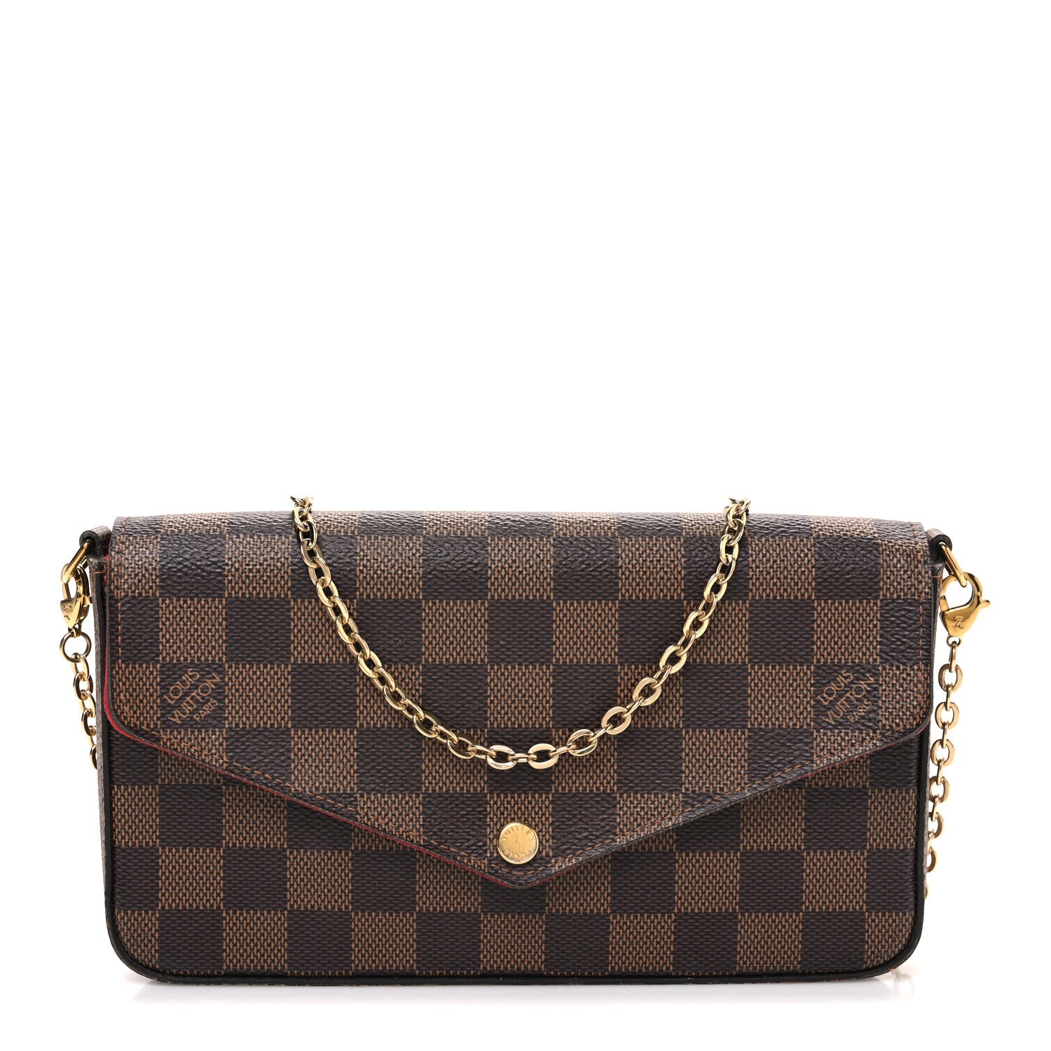 Damier Ebene Pochette Felicie Chain Wallet