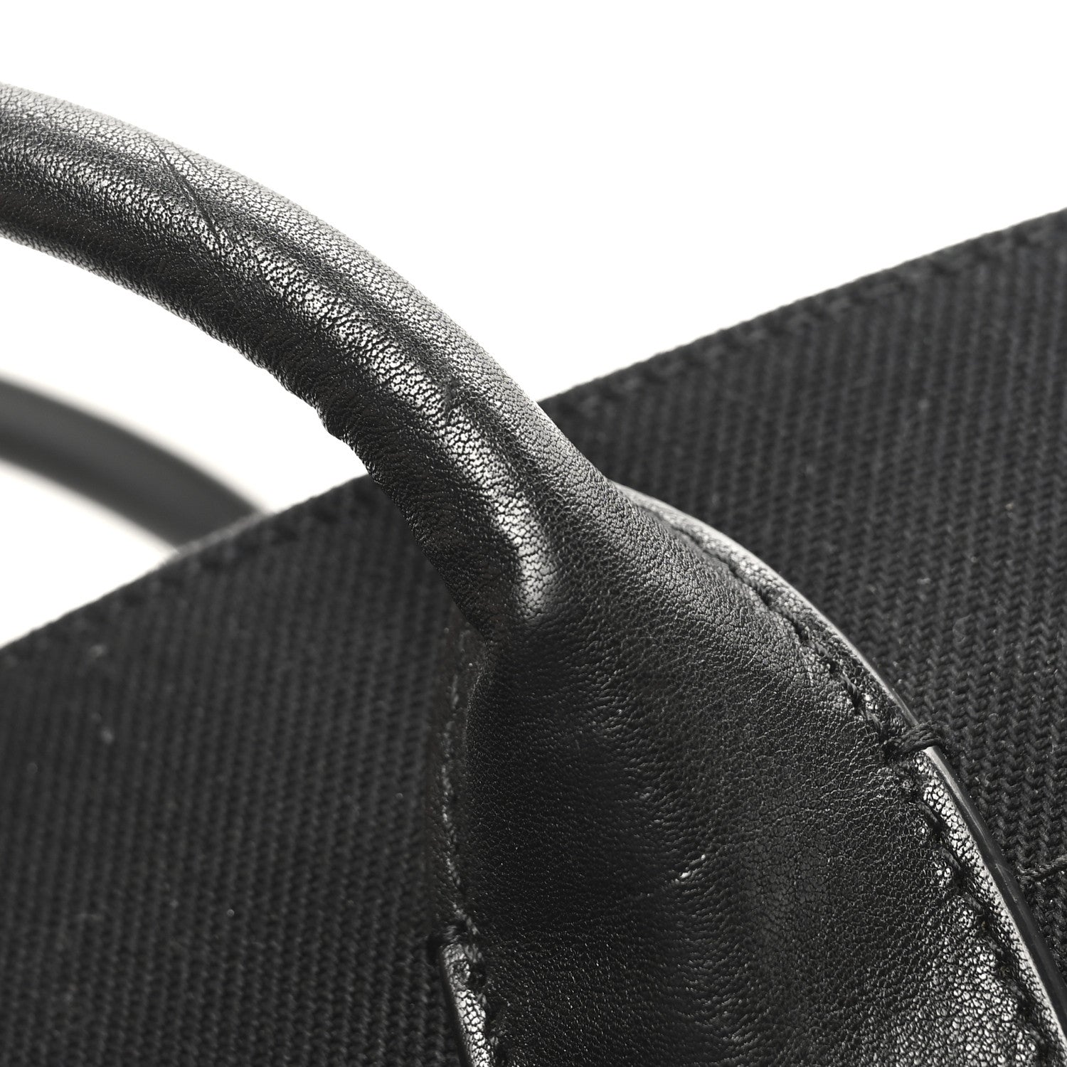 Linen Calfskin Rive Gauche Tote Black