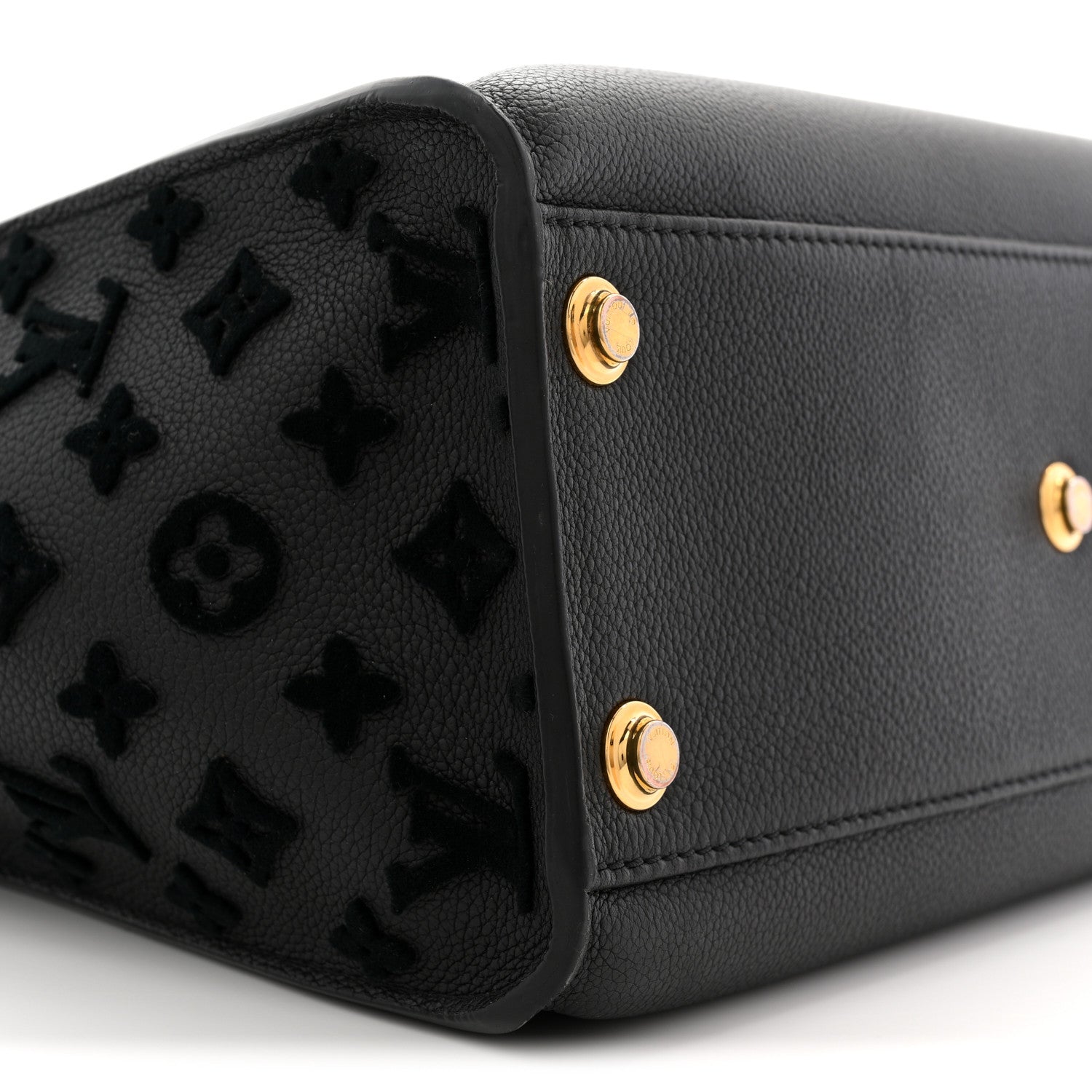 Calfskin Monogram Tufting On My Side Black