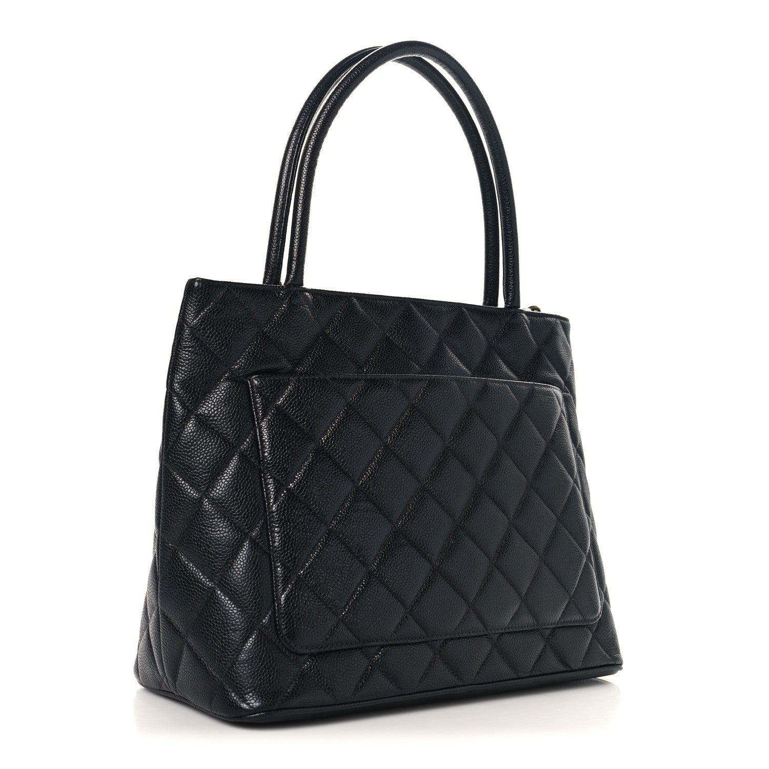 Caviar Quilted Medallion Tote Black