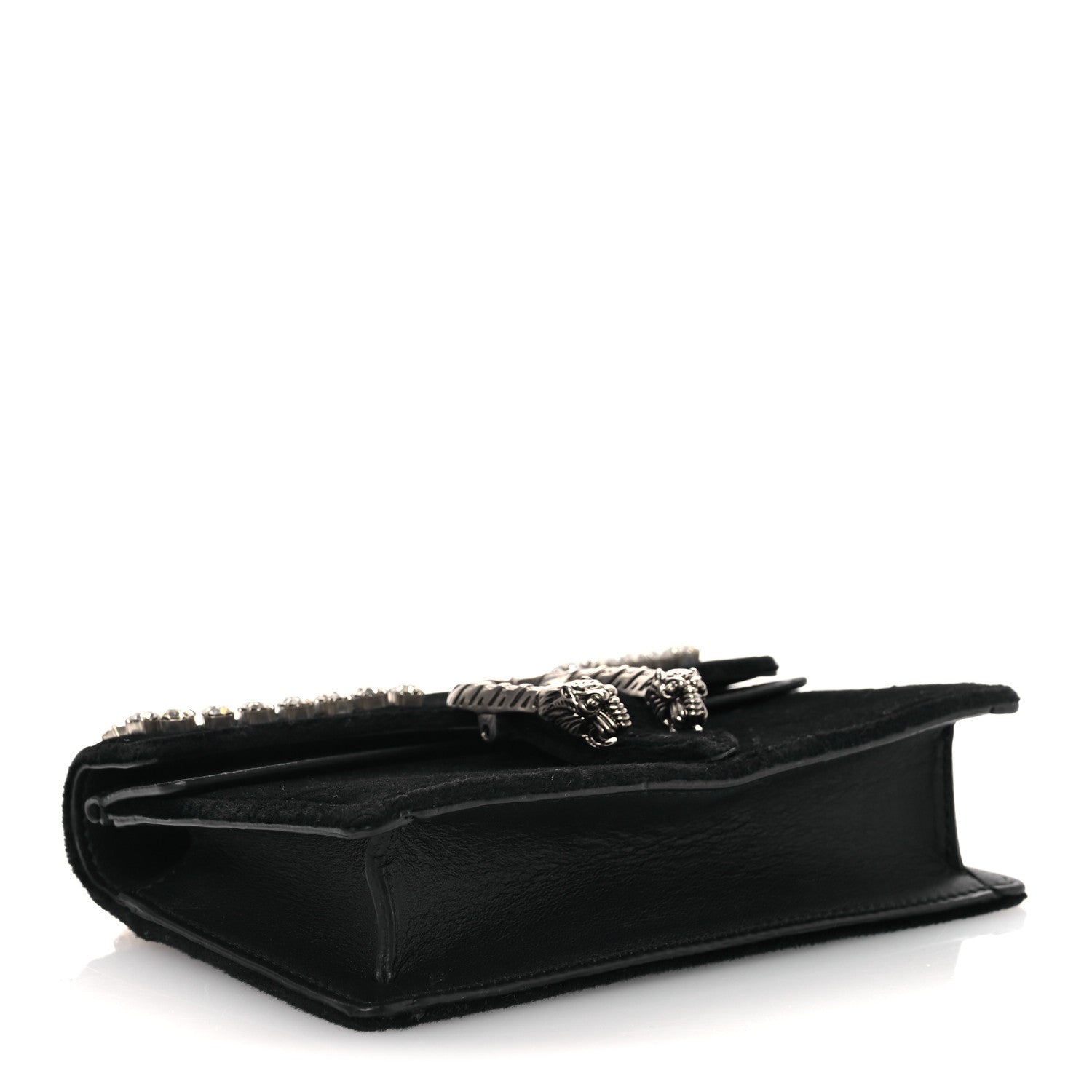 Velvet Crystal Super Mini Dionysus Shoulder Bag Black