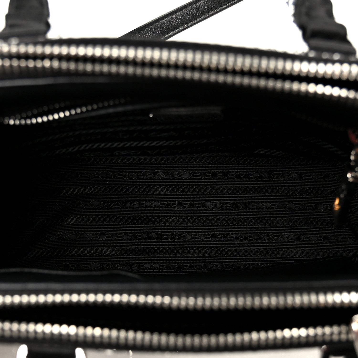 Satin Crystal Mini Galleria Double Zip Tote Metal