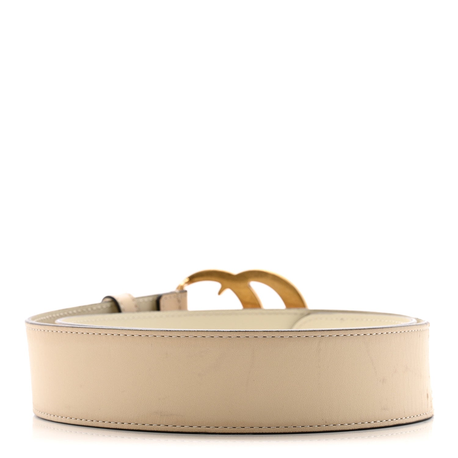 Calfskin Double G 40mm Belt 85 34 Mystic White