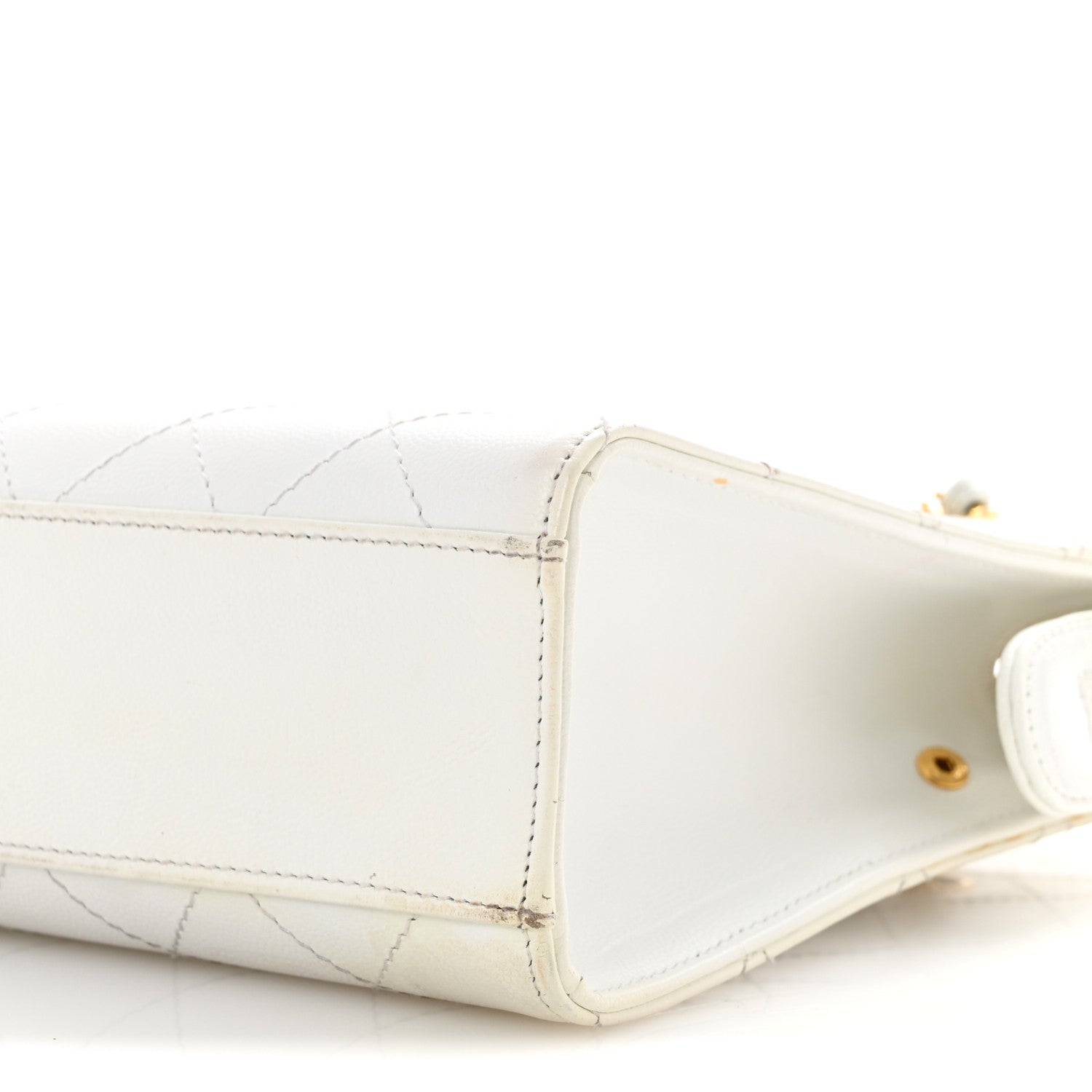 Caviar Quilted Shoulder Bag White