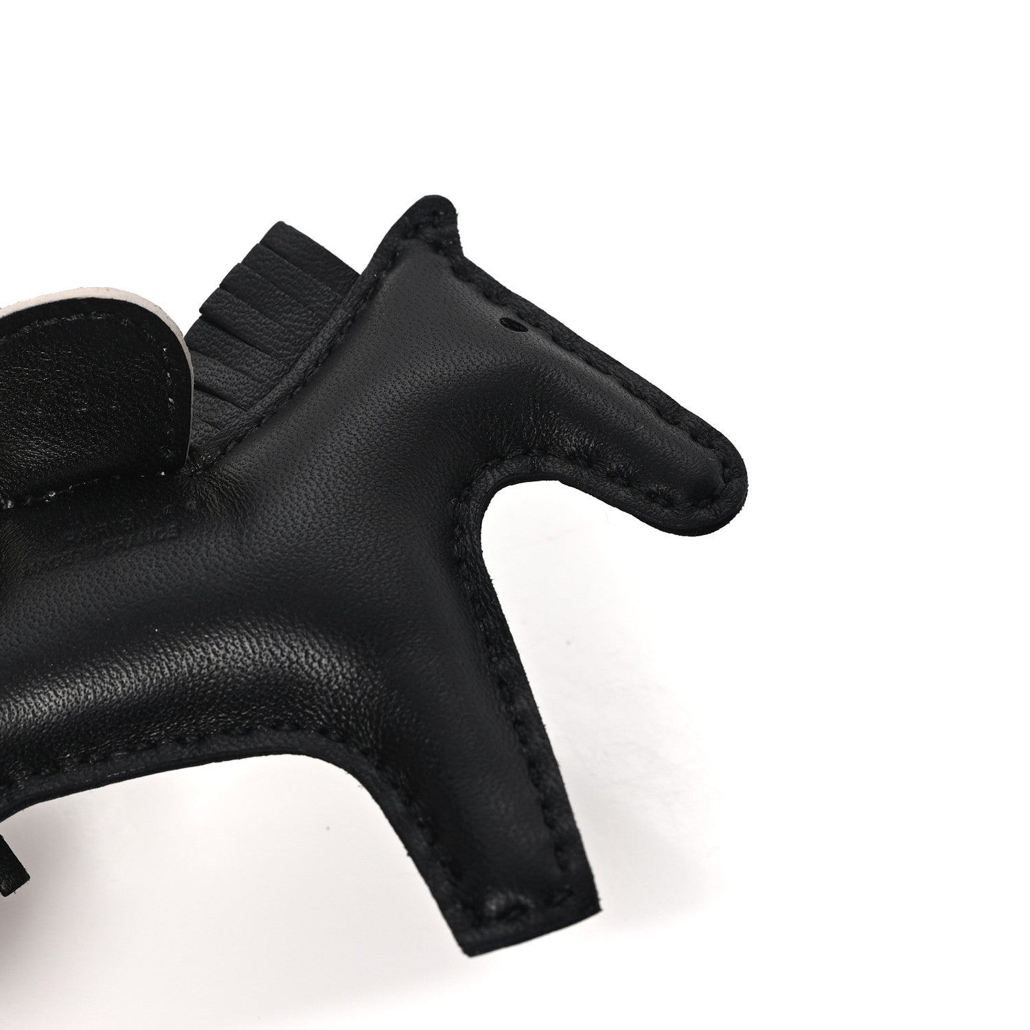 Milo Lambskin Matte Niloticus Crocodile Himalaya Touch Grigri Rodeo Horse Bag Charm PM Black White