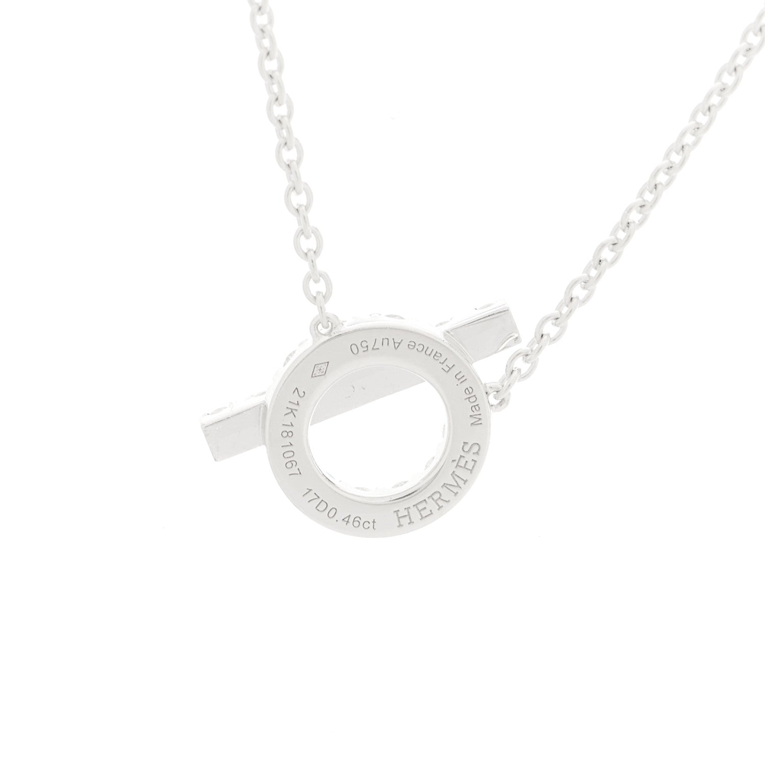 18K White Gold Diamond Finesse Pendant Necklace