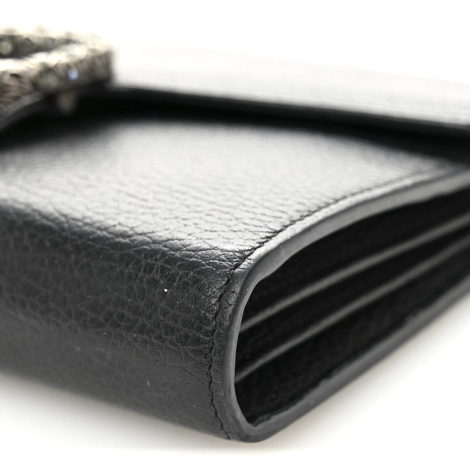 Calfskin Mini Dionysus Chain Wallet Black
