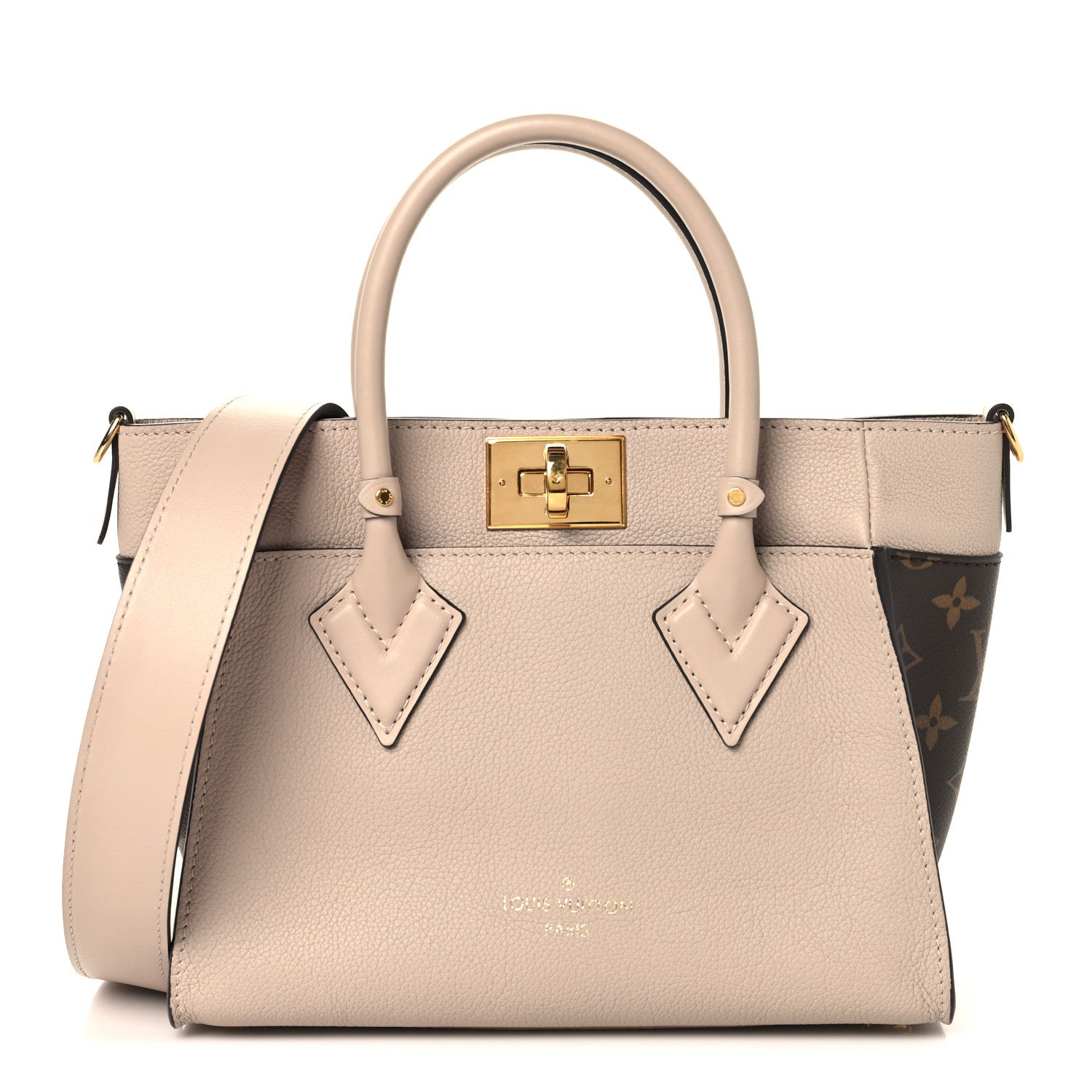 Calfskin Monogram On My Side PM Greige