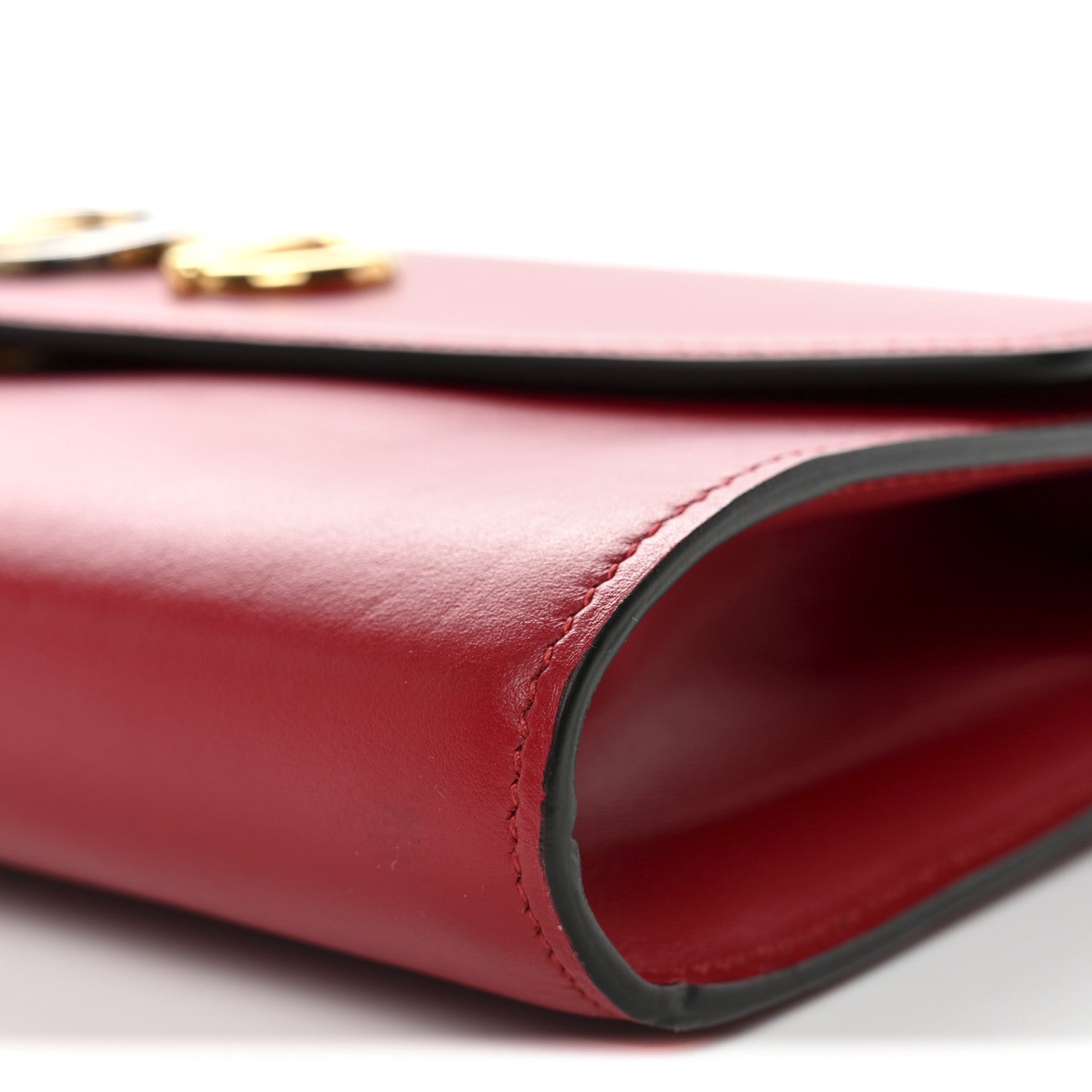 Smooth Calfskin Small Zumi Top Handle Shoulder Bag Hibiscus Red
