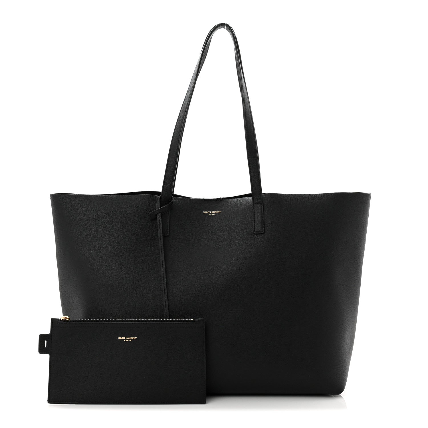 Calfskin Large Shopping Tote Black