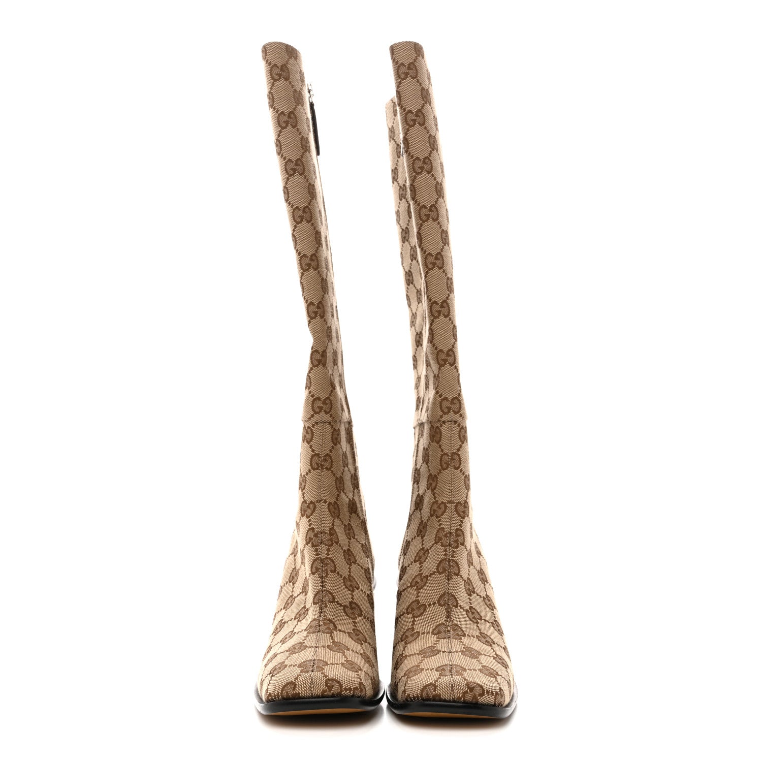 GG Supreme Knee High Boots 35 Beige Ebony New Acero