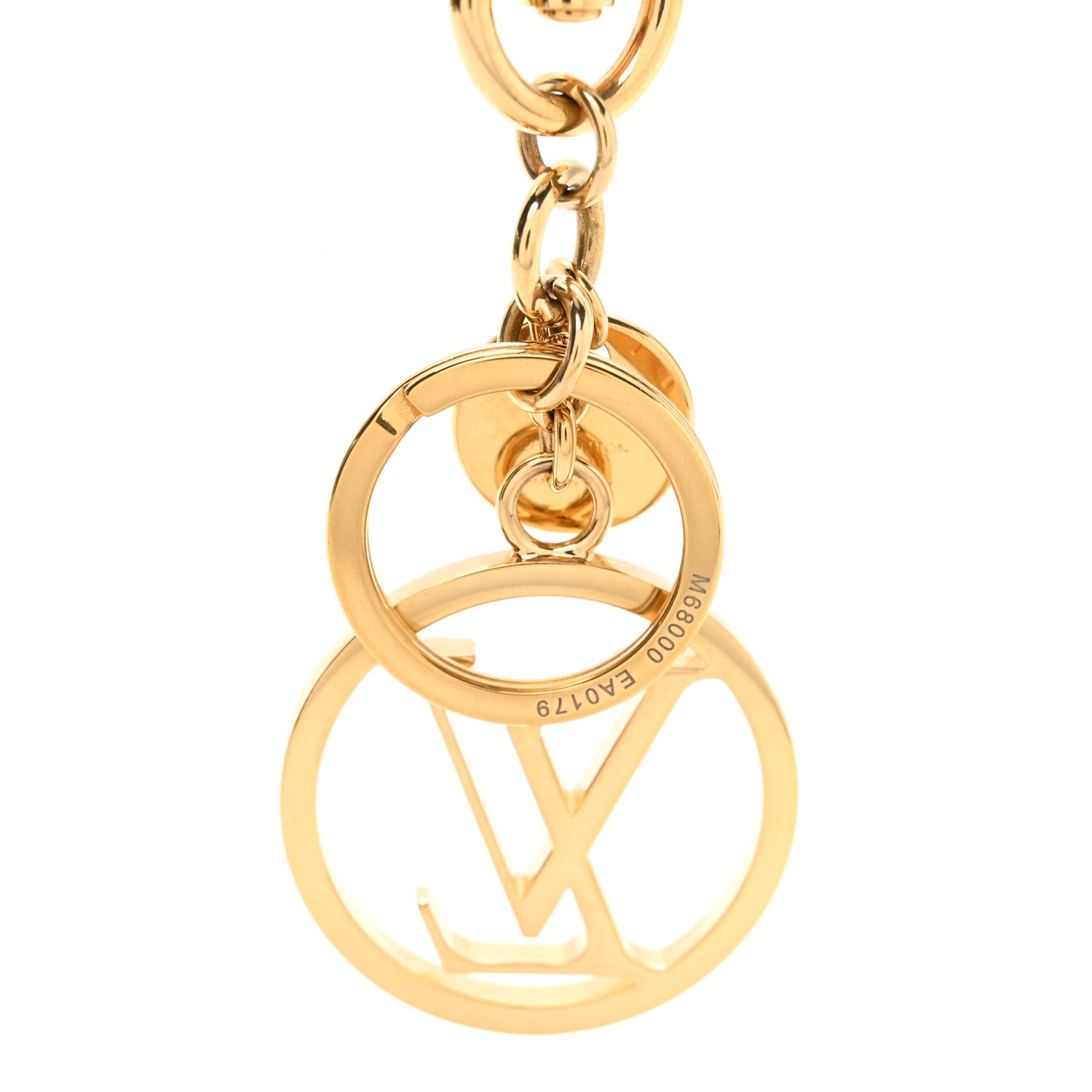 LV Circle Bag Charm Key Holder Gold