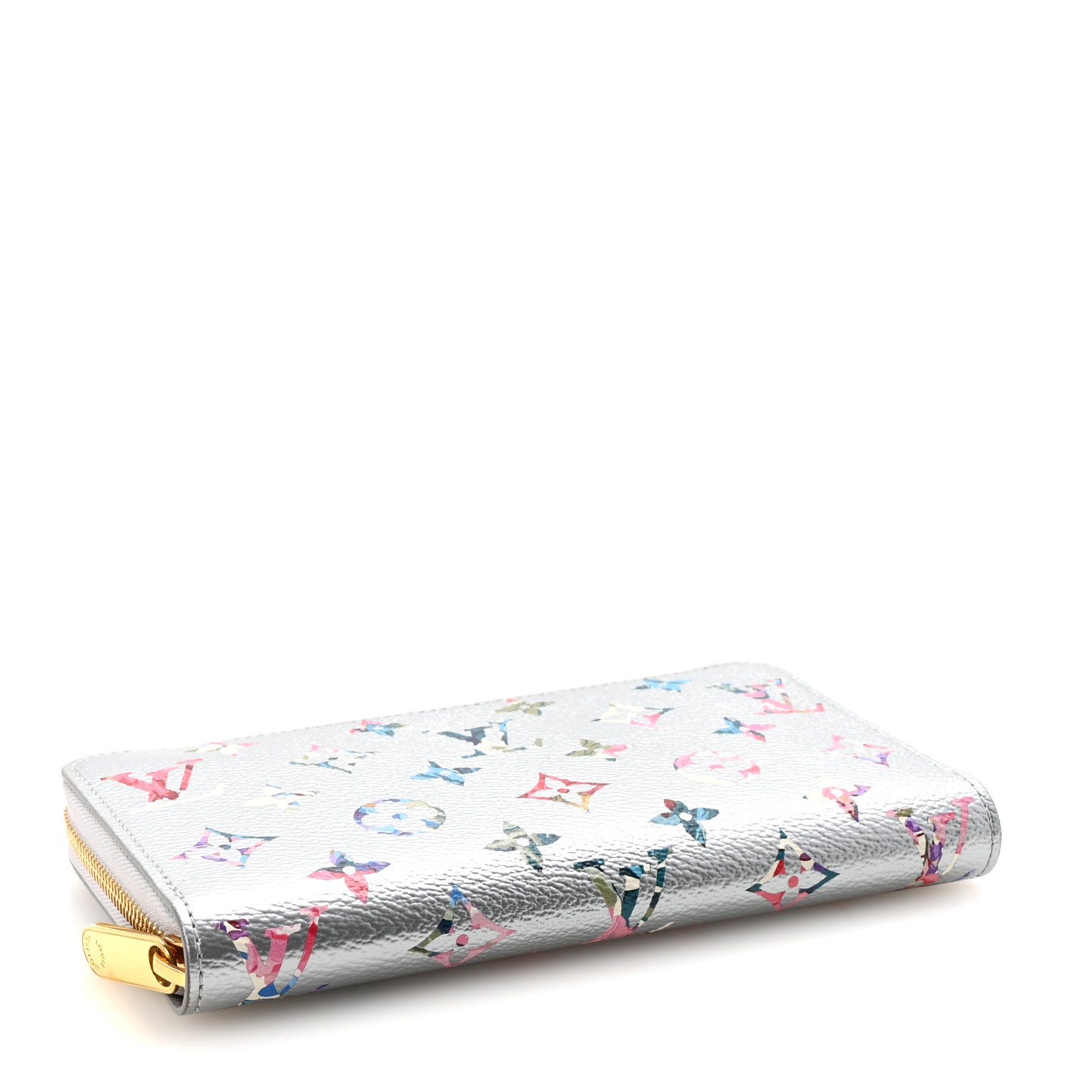 Metallic Monogram LV Garden Zippy Wallet Silver
