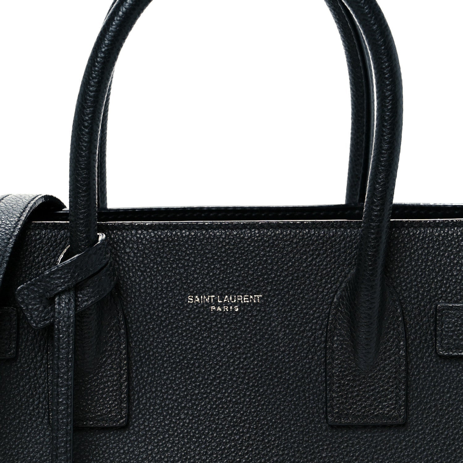 Grained Calfskin Baby Sac De Jour Black