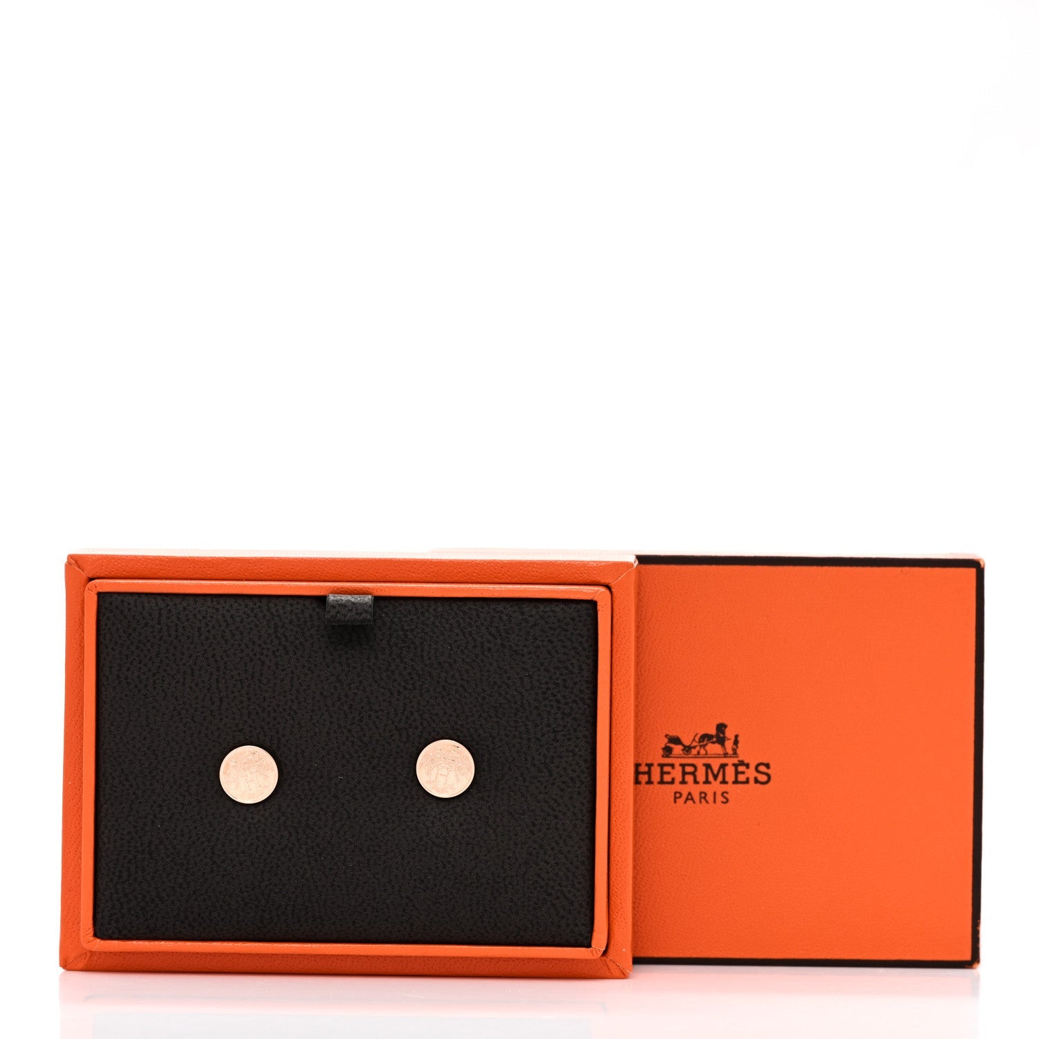 18K Rose Gold TPM Ex-Libris Stud Earrings