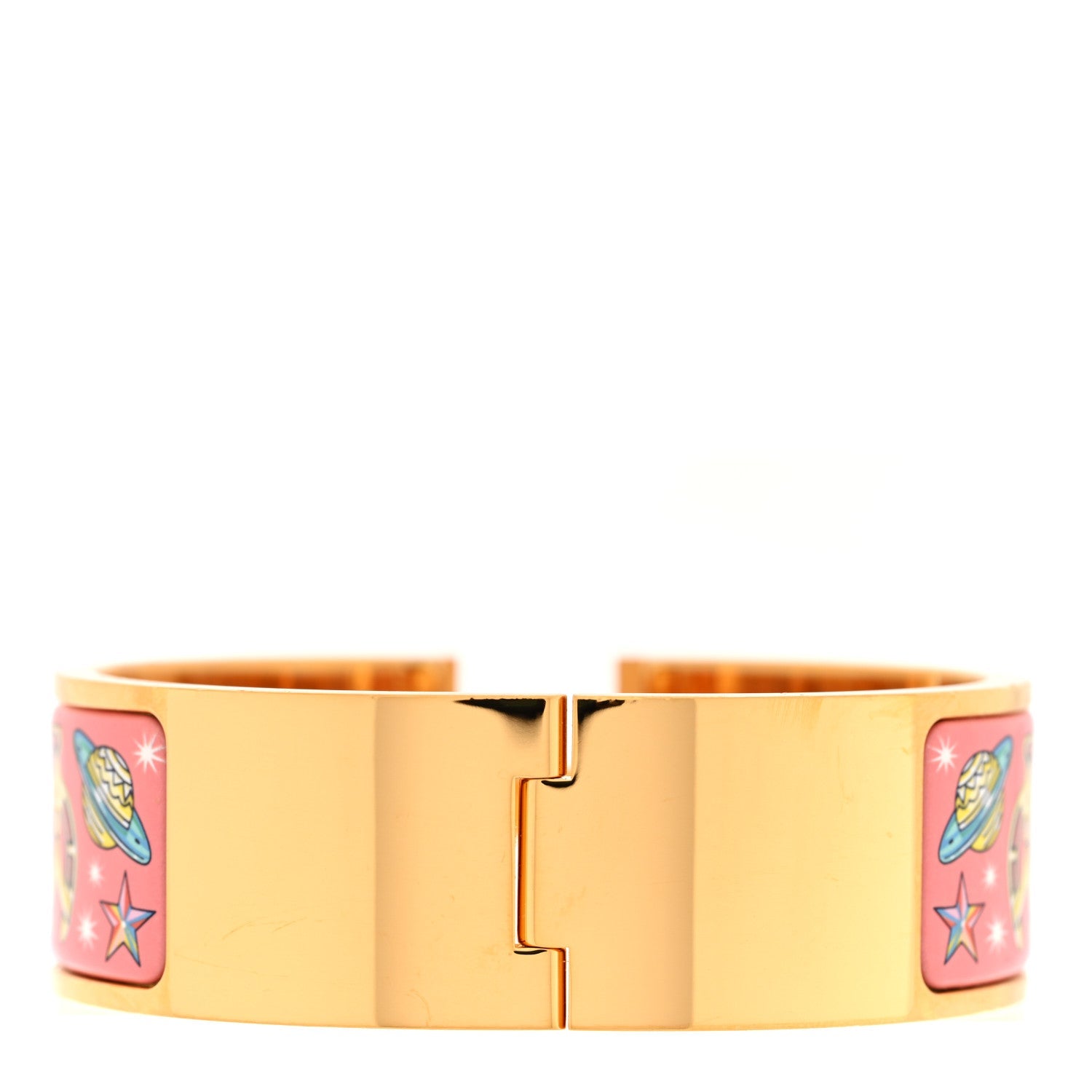 Enamel Printed Chorus Stellarum Wide Clic Clac H Bracelet PM Tropique