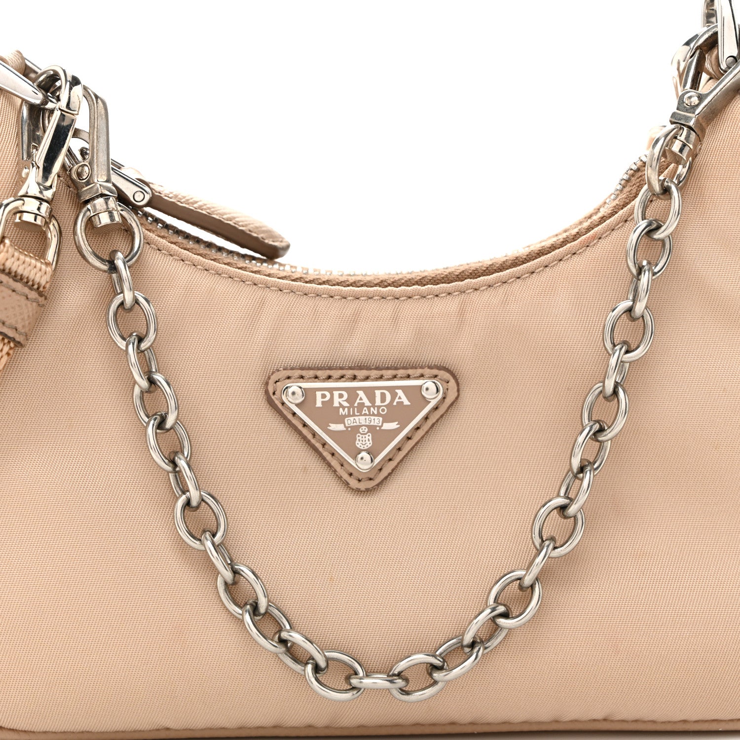 Tessuto Nylon Saffiano Mini Re-Edition 2000 Shoulder Bag Cammeo
