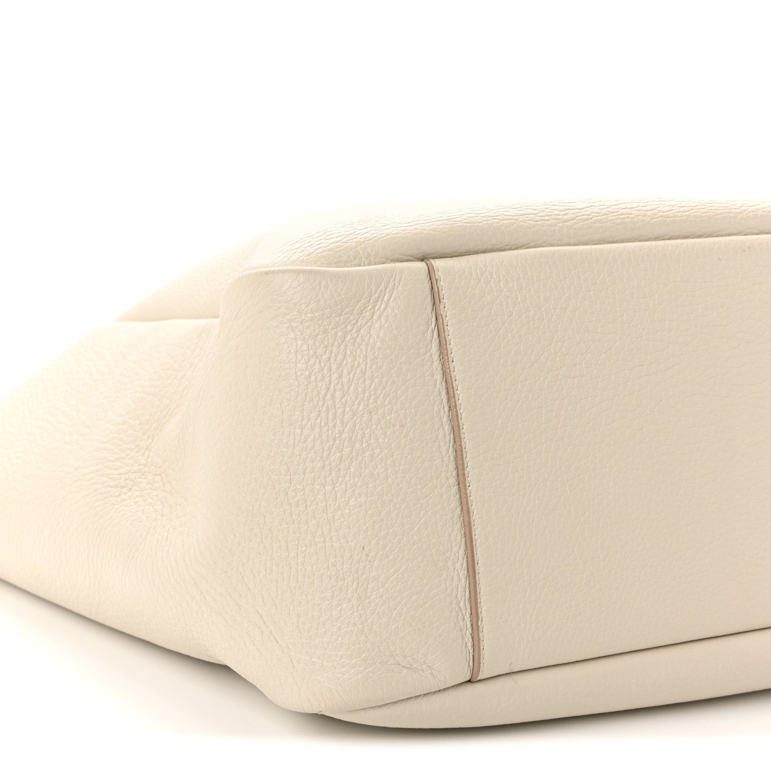 Grained Deerskin Bea Tote Blanc Vintage