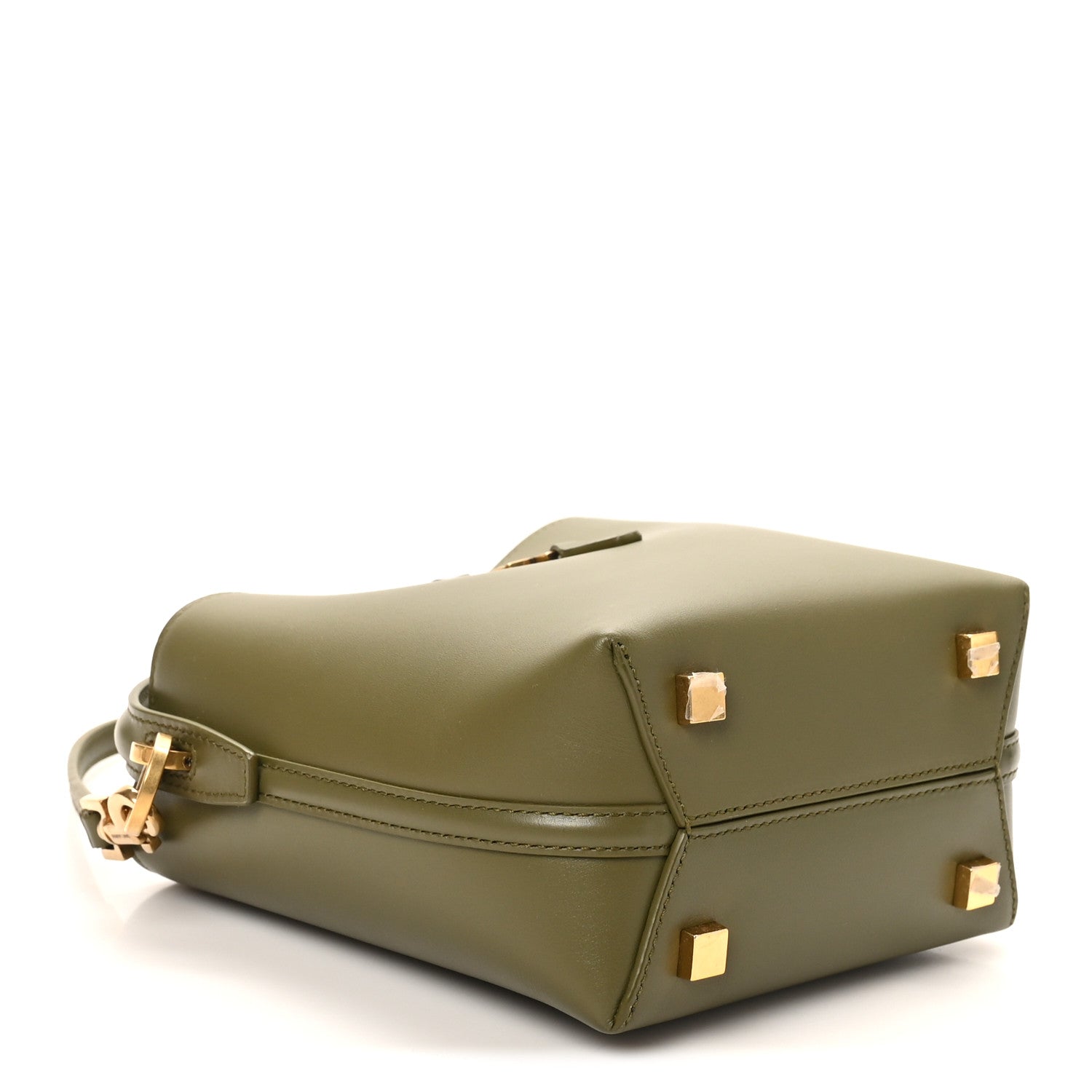 Shiny Calfskin Le 37 Mini Bucket Bag Strong Moss