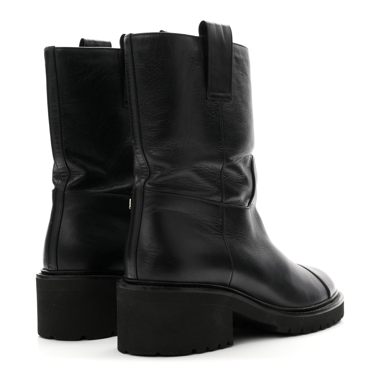 Calfskin CC Ankle Boots 37.5 Black