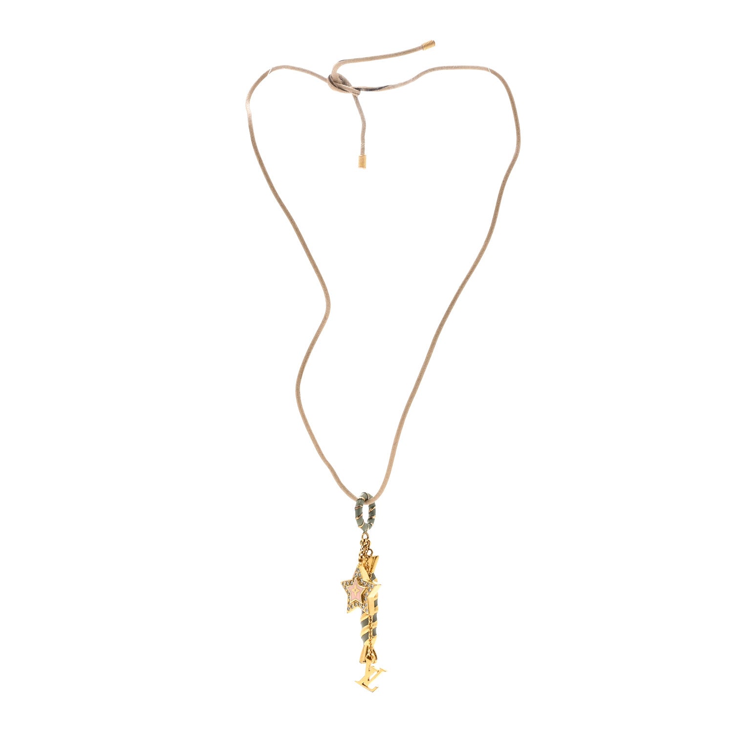 Crystal Enamel Candy Star Charm Necklace Gold Multicolor