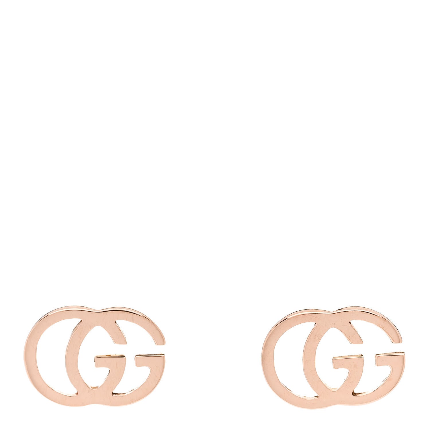 18K Rose Gold GG Tissue Stud Earrings