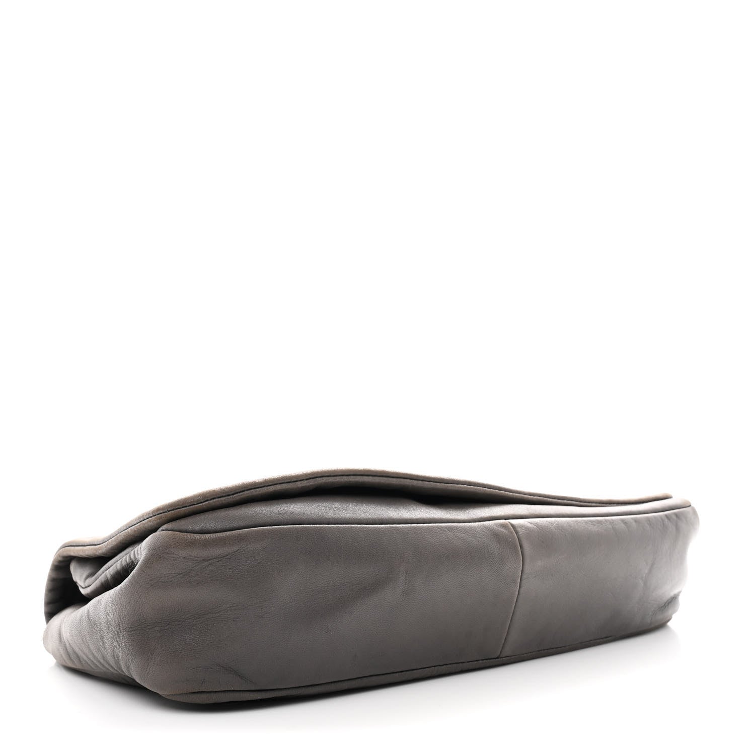 Lambskin Studded CC East West Flap Grey