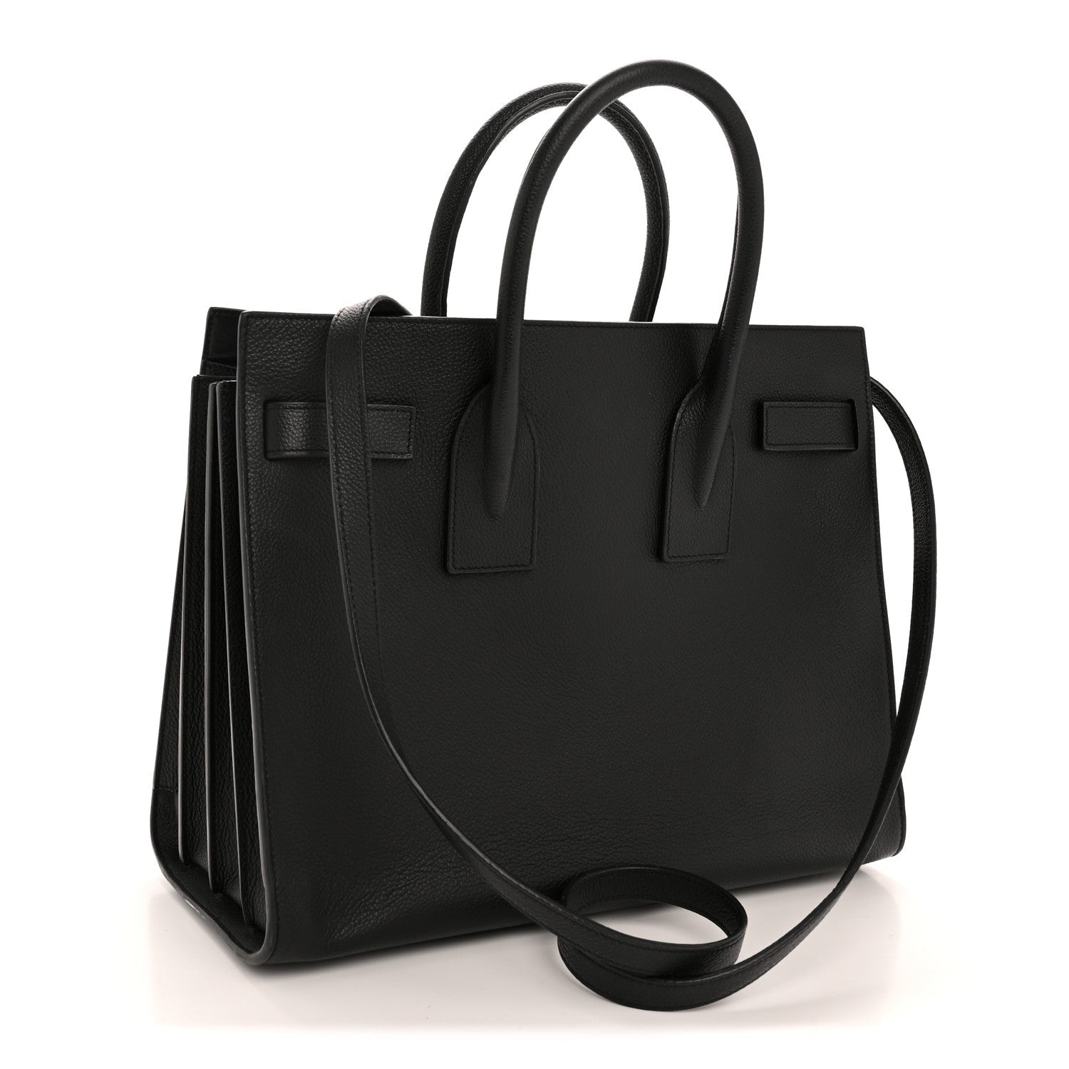 Grained Calfskin Small Sac De Jour Black