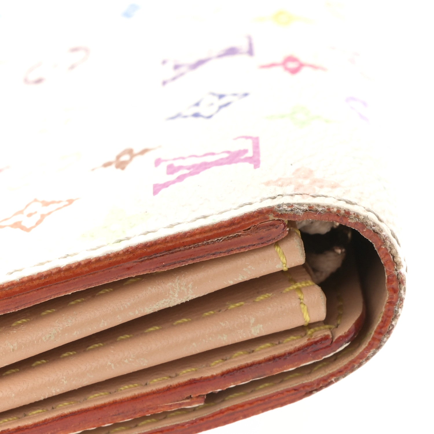 Monogram Multicolor Sarah Wallet White