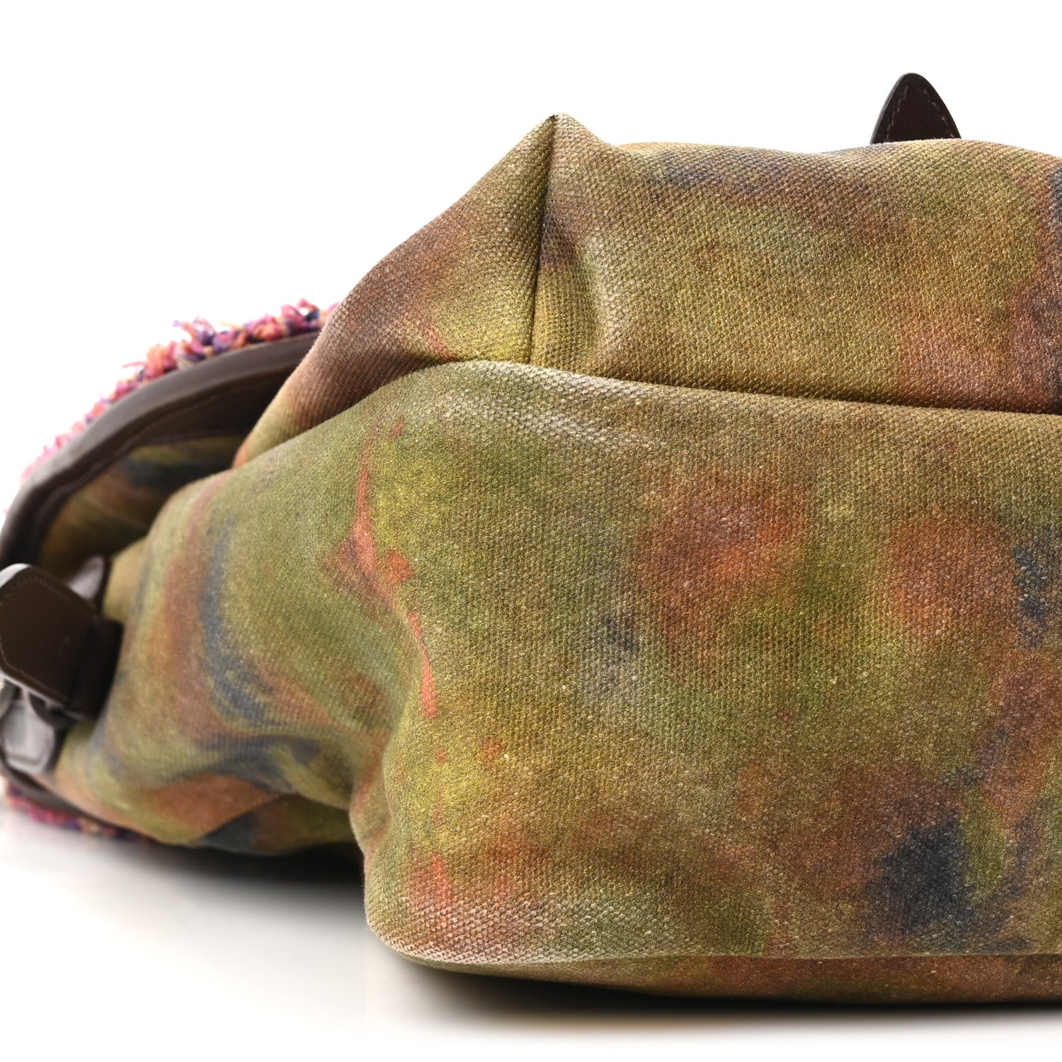 Washed Toile Large Graffiti On The Pavements Messenger Khaki Multicolor