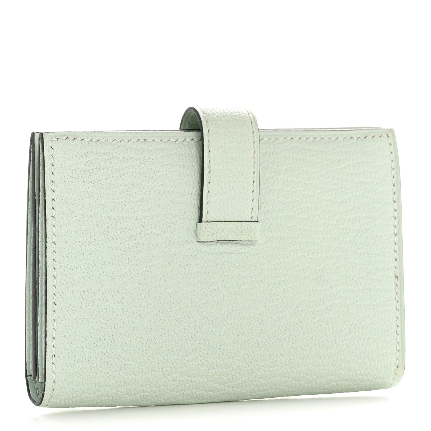 Chevre Mysore Bearn Card Holder Wallet Vert Peppermint