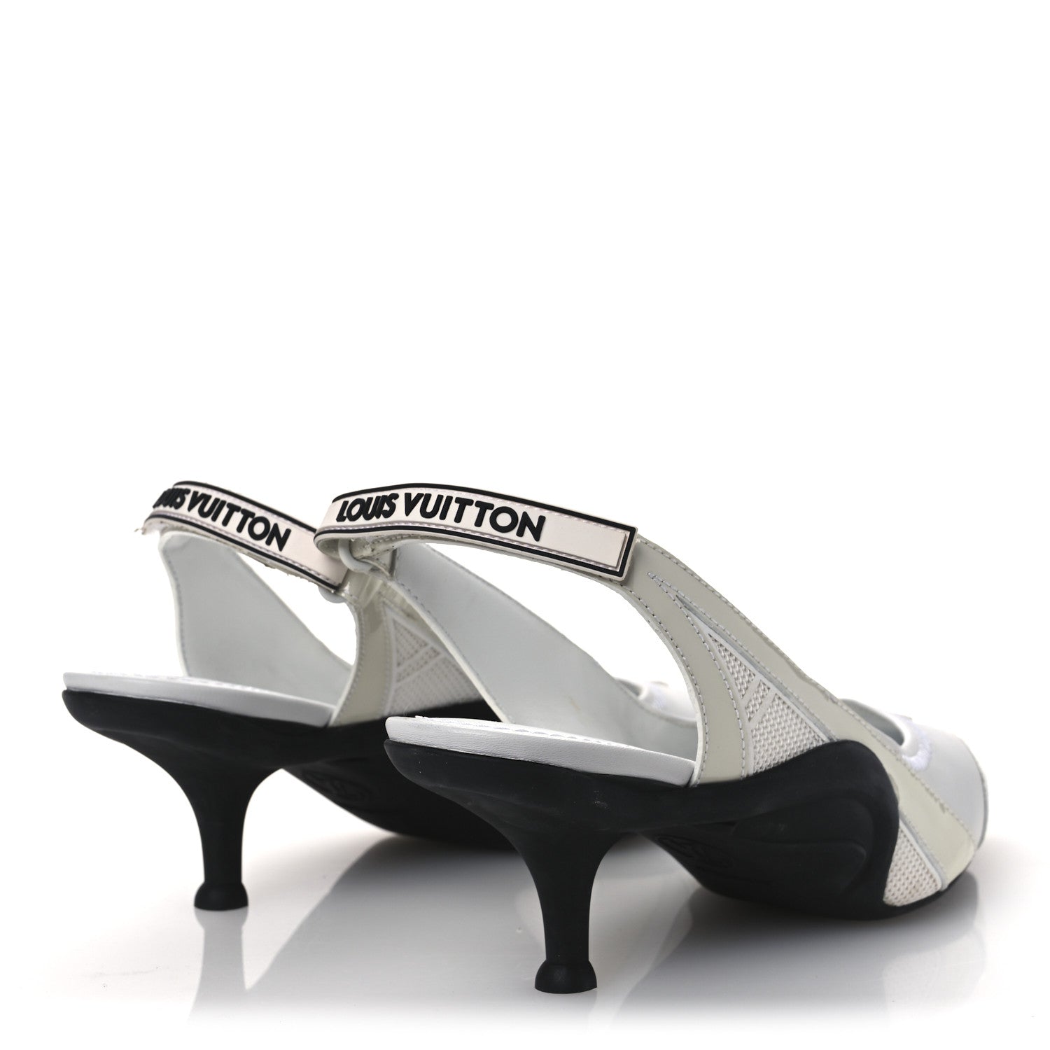 Lambskin Patent Calfskin Archlight Slingback Pumps 39 White Black