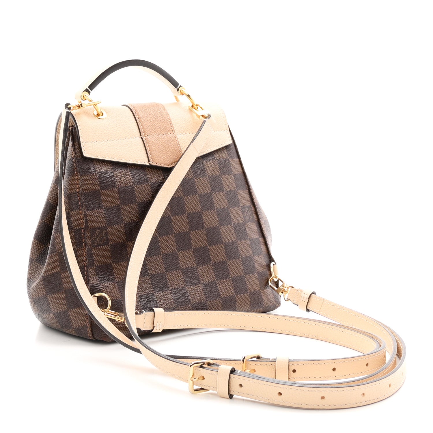 Damier Ebene Clapton Backpack Creme