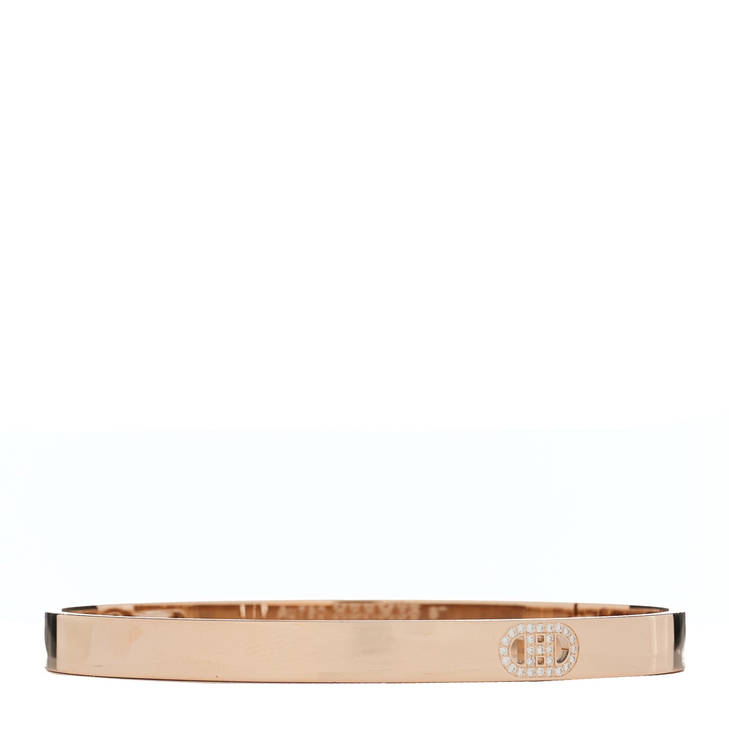 18K Rose Gold Diamond PM H D'Ancre Bracelet ST