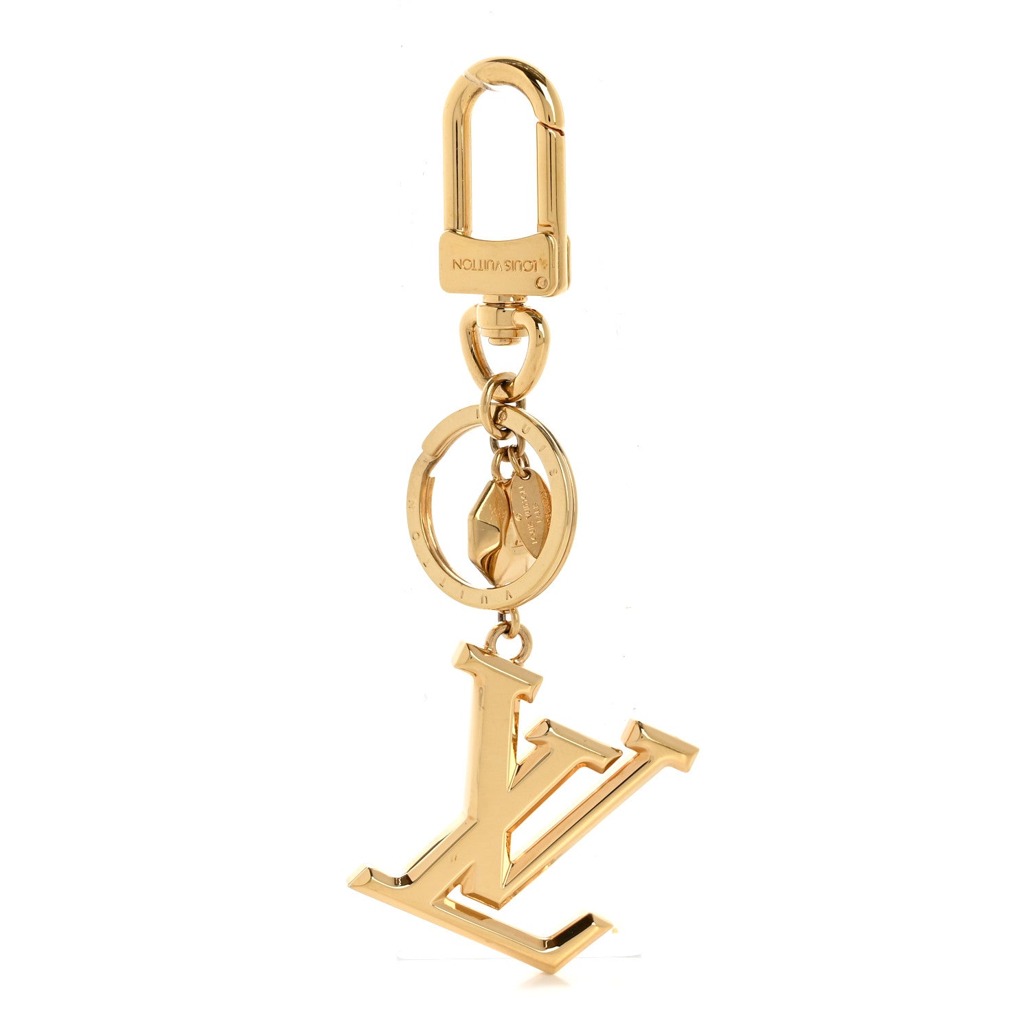 LV Facettes Bag Charm Key Holder Gold
